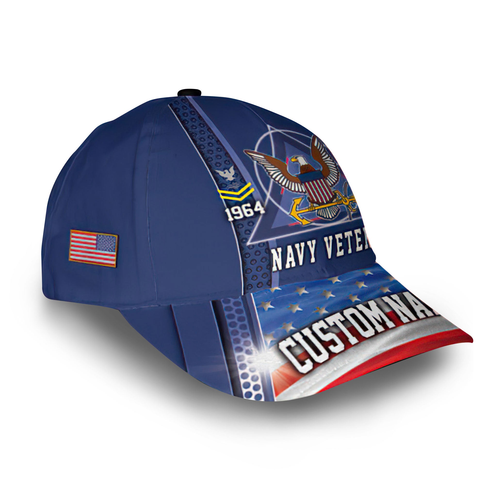 US Navy Custom Cap VPVC013502, Gifts For Navy Veteran, Best Gifts On Father's Day, Armed Forces Day, Independence Day, Veterans Day.