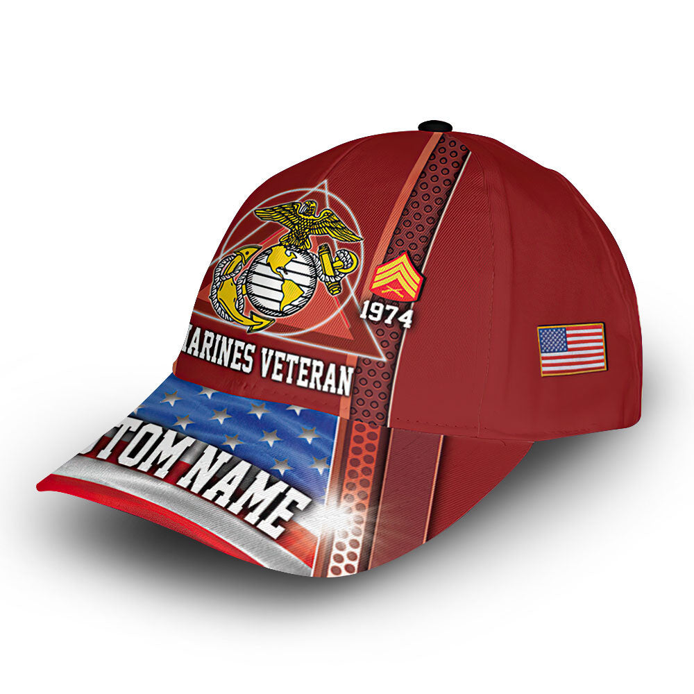 USMC Custom Cap VPVC013503, Gifts For Marine Veteran, Best Gifts On Father's Day, Armed Forces Day, Independence Day, Veterans Day.