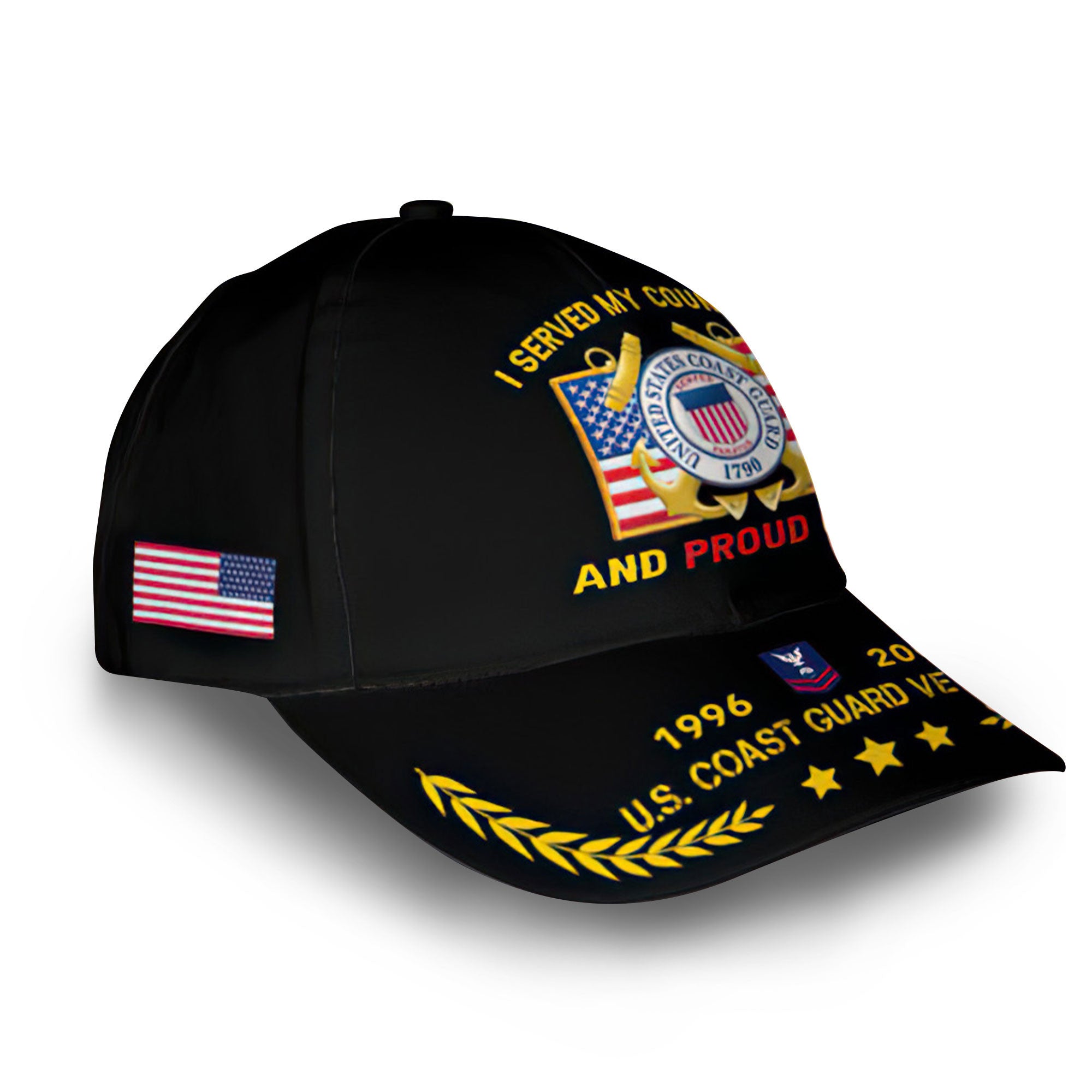 Unique Custom Name, Rank, Year, USCG Cap VPVC013805, Gifts For Coast Guard Veteran, Gifts For Dad, For Husband, Best Gifts On Father's Day, Independence Day, Veterans Day.