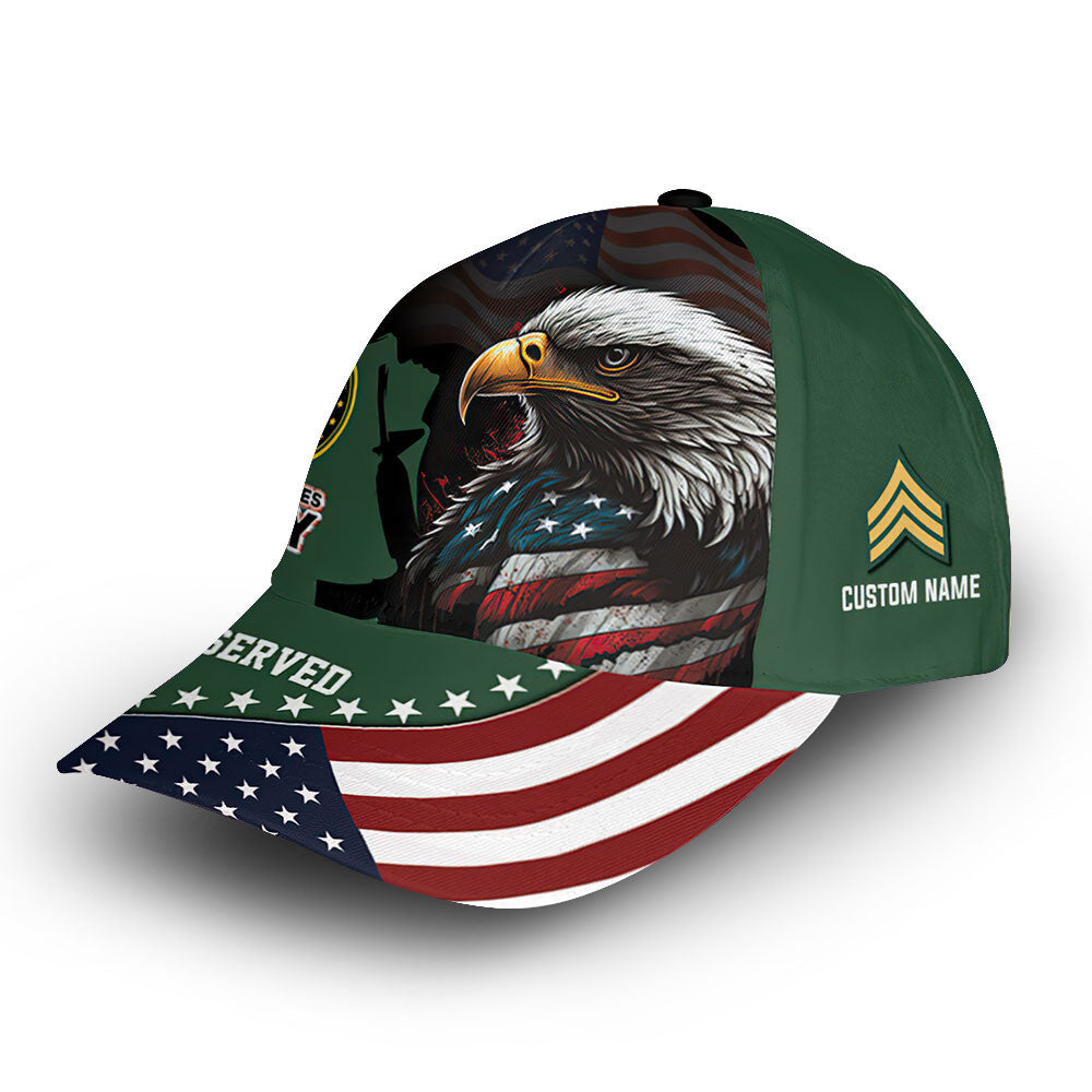 US Army Custom Cap VPVC013901, Gifts For Army Veteran, Best Gifts On Father's Day, Armed Forces Day, Independence Day, Veterans Day.