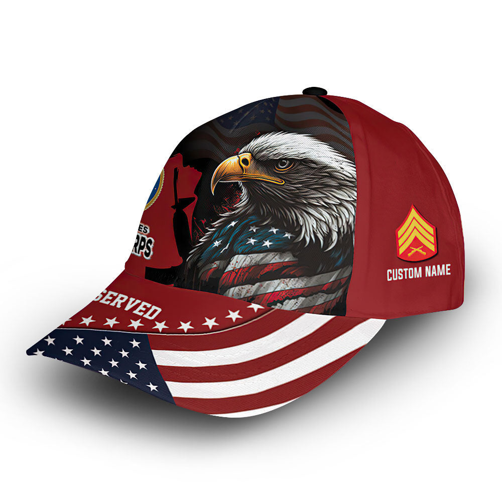 USMC Custom Cap VPVC013903, Gifts For Marine Veteran, Best Gifts On Father's Day, Armed Forces Day, Independence Day, Veterans Day.