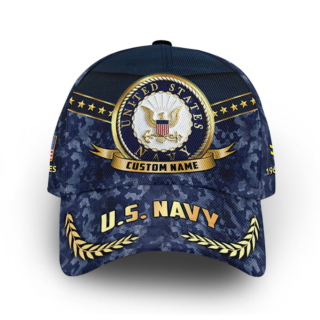 US Navy Custom Cap VPVC013907, Gifts For Navy Veteran, Best Gifts On Father's Day, Armed Forces Day, Independence Day, Veterans Day.