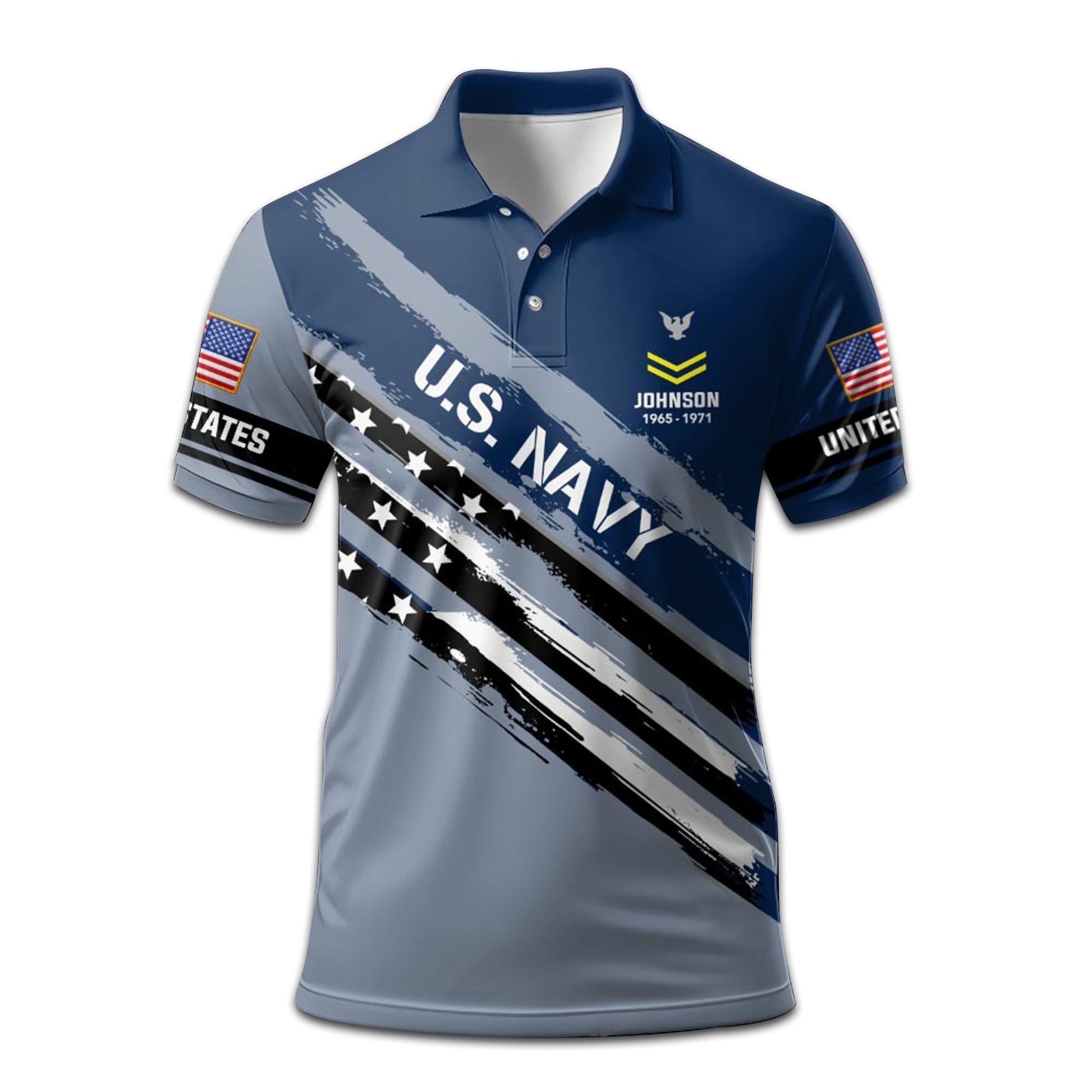 Unique Custom Name, Rank, Year, US Navy Polo Shirt VPVC208202, Gifts For Navy Veteran, Gifts For Dad, For Husband, Best Gifts On Father's Day, Independence Day, Veterans Day.