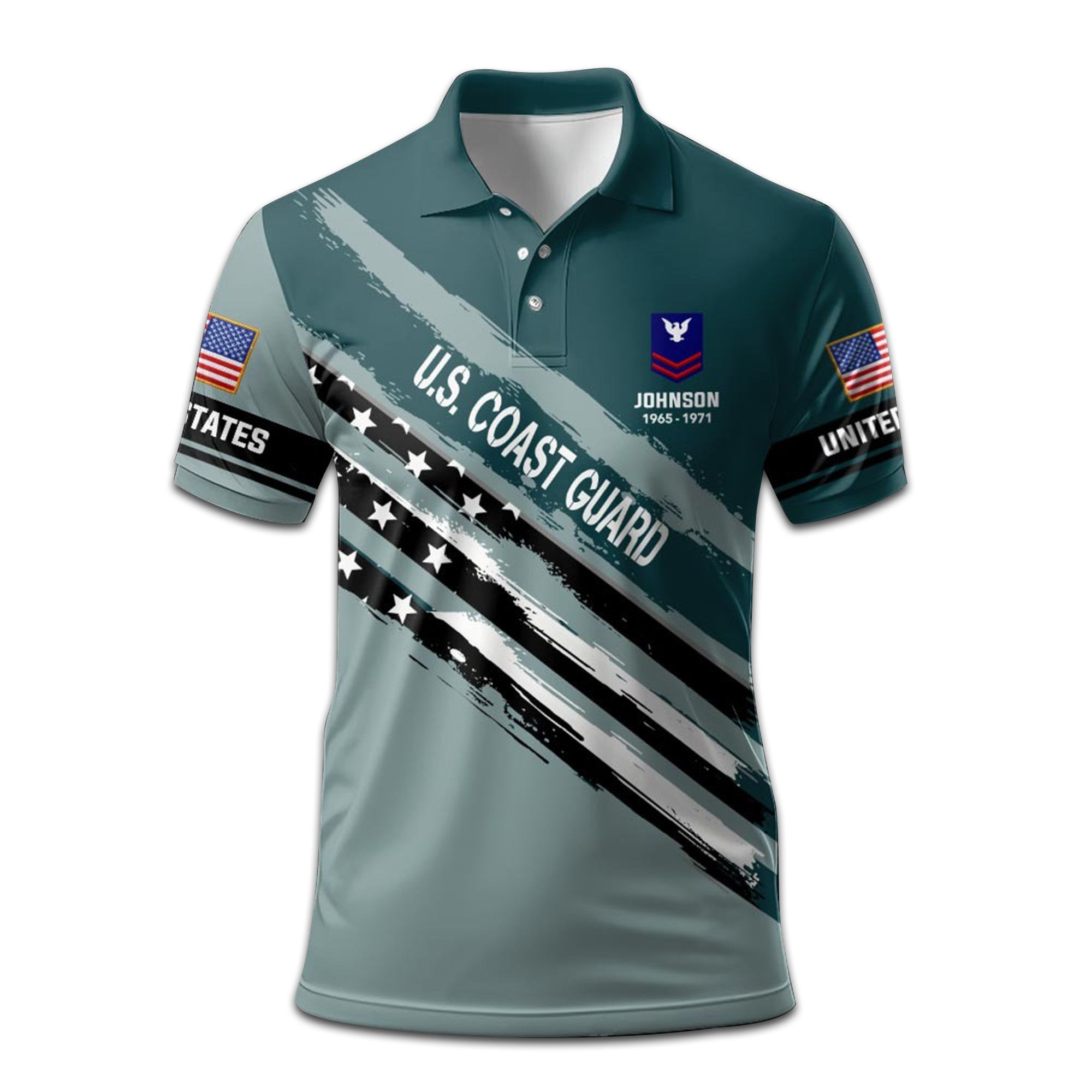 Unique Custom Name, Rank, Year, USCG Polo Shirt VPVC208205, Gifts For Coast Guard Veteran, Gifts For Dad, For Husband, Best Gifts On Father's Day, Independence Day, Veterans Day.
