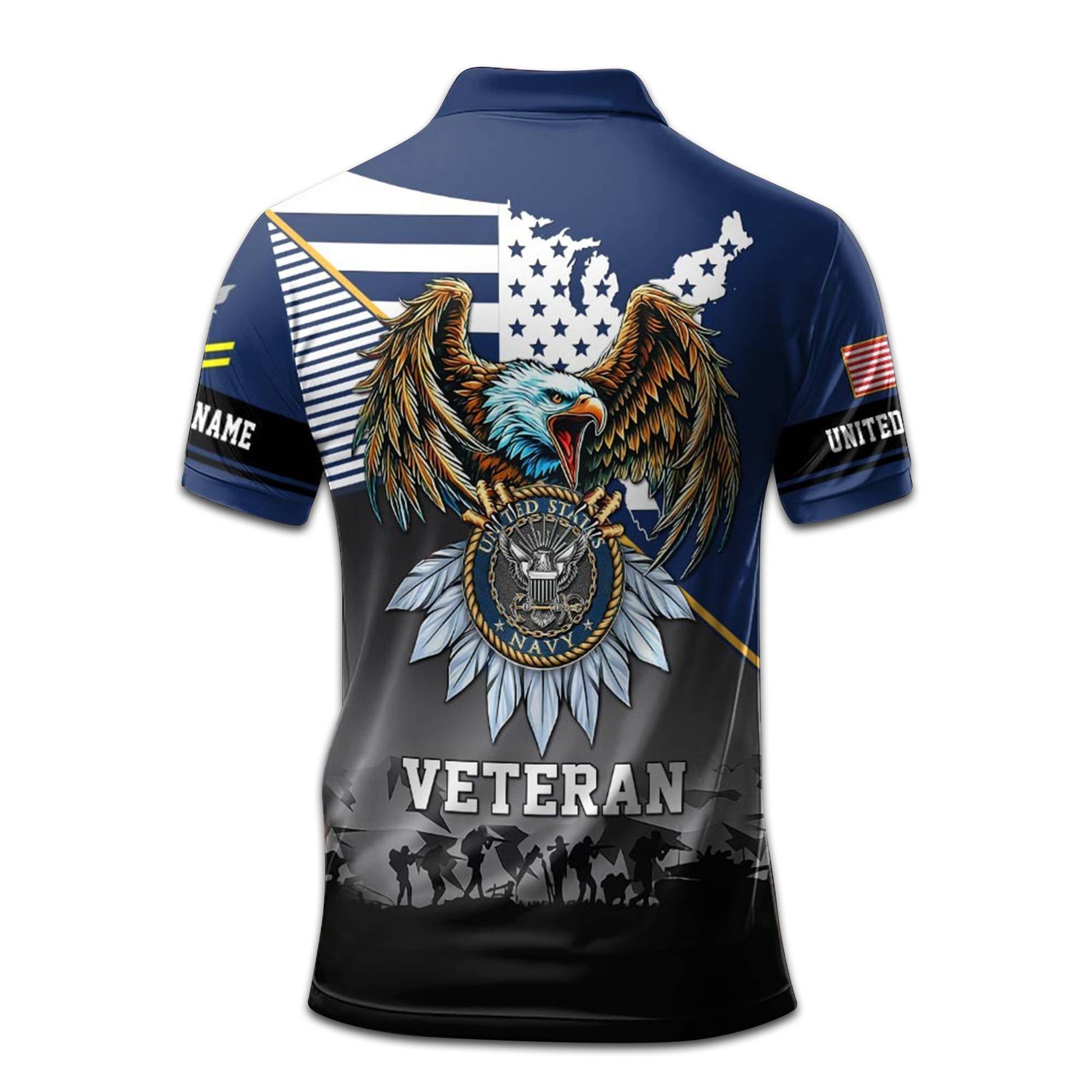 US Navy Custom Polo Shirt VPVC208402, Gifts For Navy Veteran, Best Gifts On Father's Day, Armed Forces Day, Independence Day, Veterans Day.