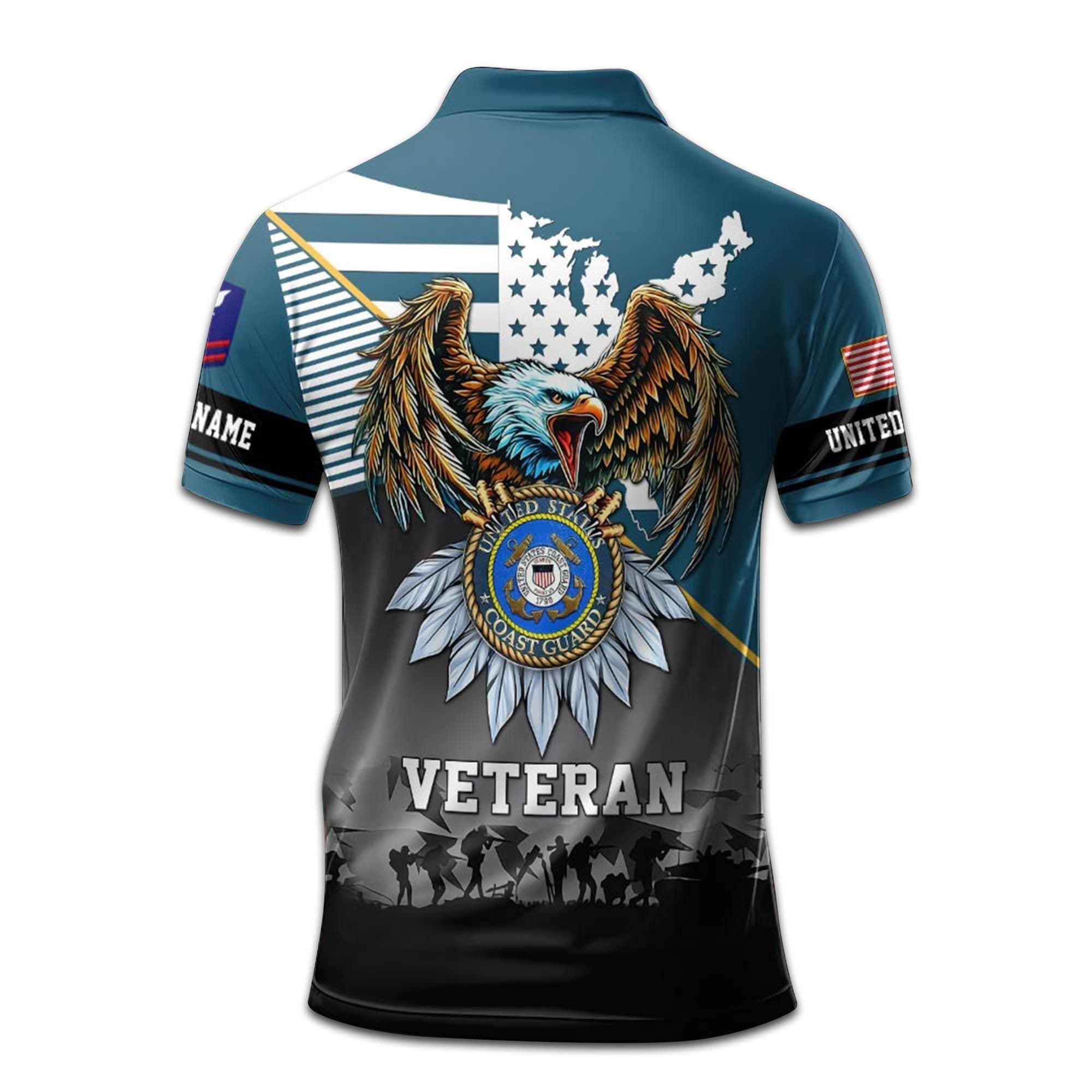 USCG Custom Polo Shirt VPVC208405, Gifts For Coast Guard Veteran, Best Gifts On Father's Day, Armed Forces Day, Independence Day, Veterans Day.