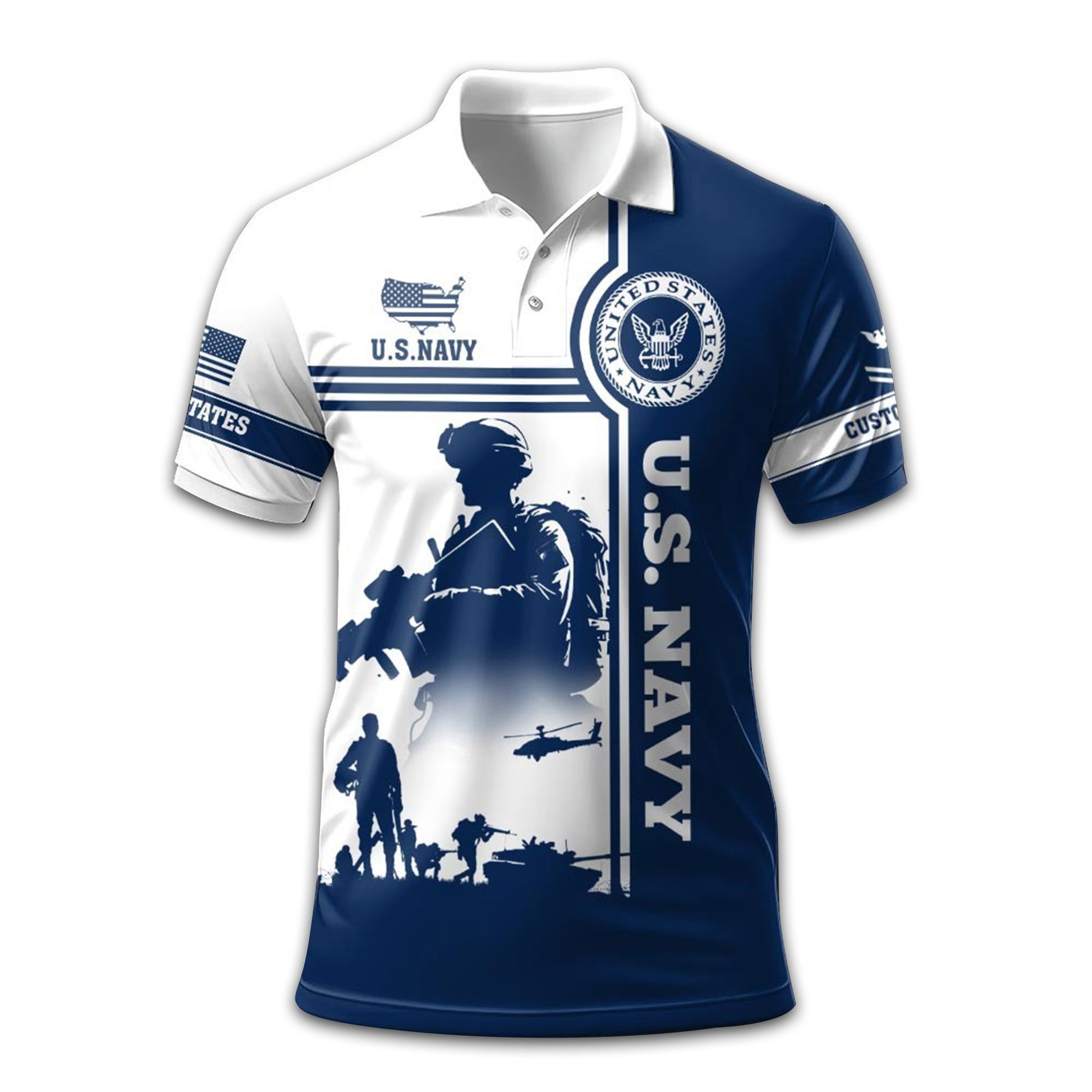 Unique Custom Name, Rank, US Navy Polo Shirt VPVC208702, Gifts For Navy Veteran, Gifts For Dad, For Husband, Best Gifts On Father's Day, Independence Day, Veterans Day.