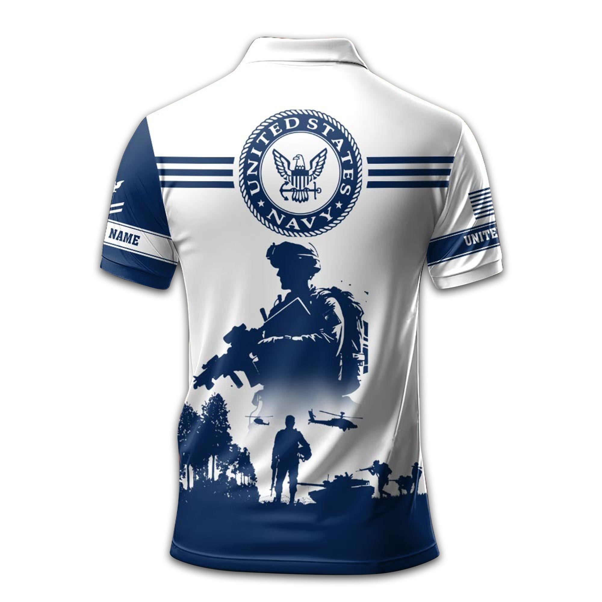 Unique Custom Name, Rank, US Navy Polo Shirt VPVC208702, Gifts For Navy Veteran, Gifts For Dad, For Husband, Best Gifts On Father's Day, Independence Day, Veterans Day.