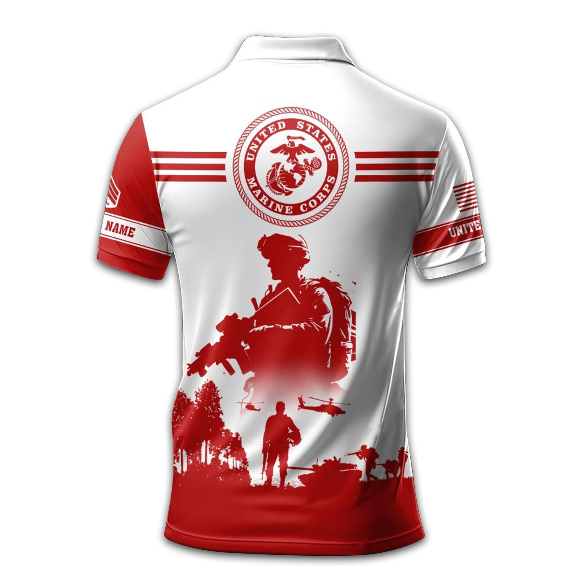 Unique Custom Name, Rank, Year, USMC Polo Shirt VPVC208703, Gifts For Marine Veteran, Gifts For Dad, For Husband, Best Gifts On Father's Day, Independence Day, Veterans Day.