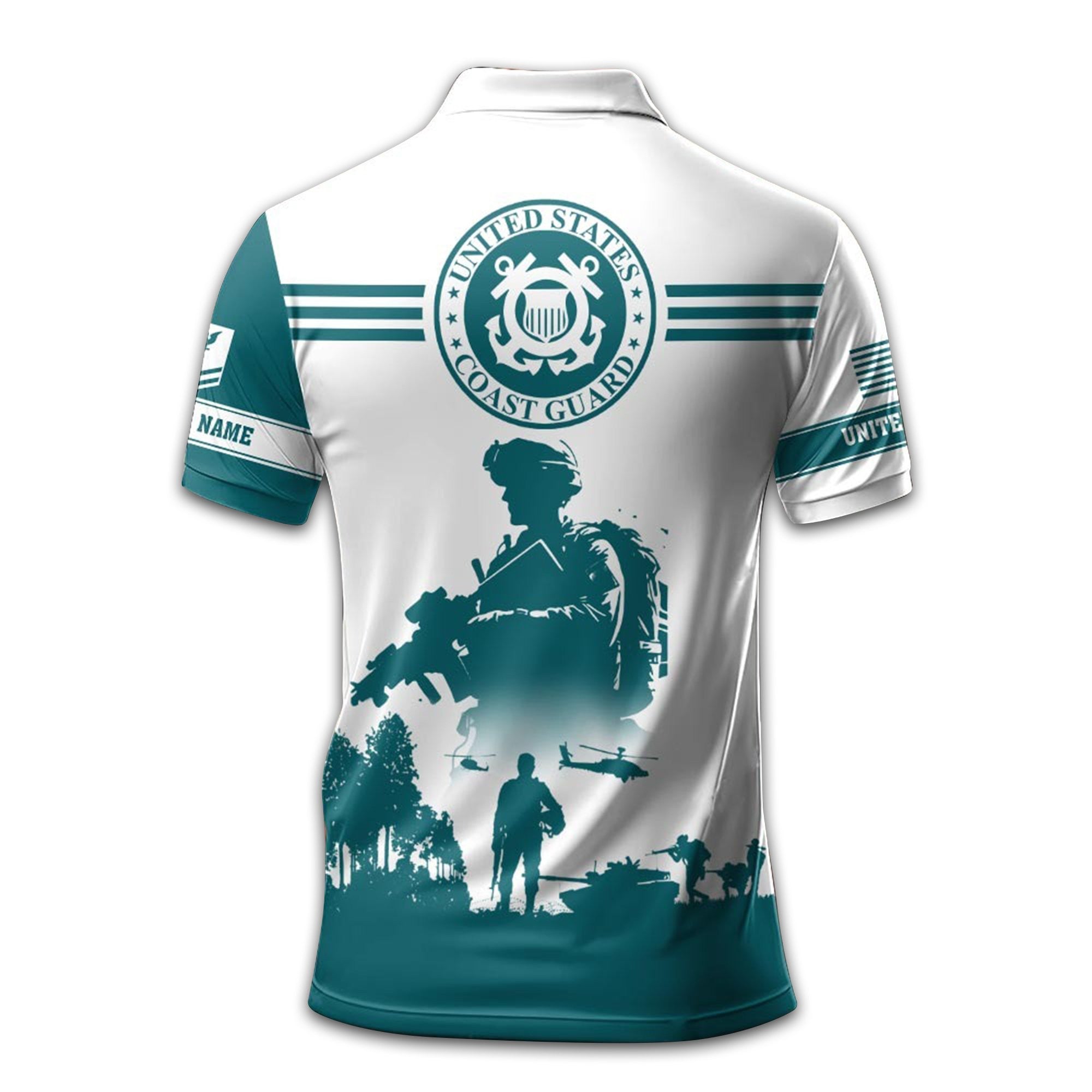 Unique Custom Name, Rank, Year, USCG Polo Shirt VPVC208705, Gifts For Coast Guard Veteran, Gifts For Dad, For Husband, Best Gifts On Father's Day, Independence Day, Veterans Day.