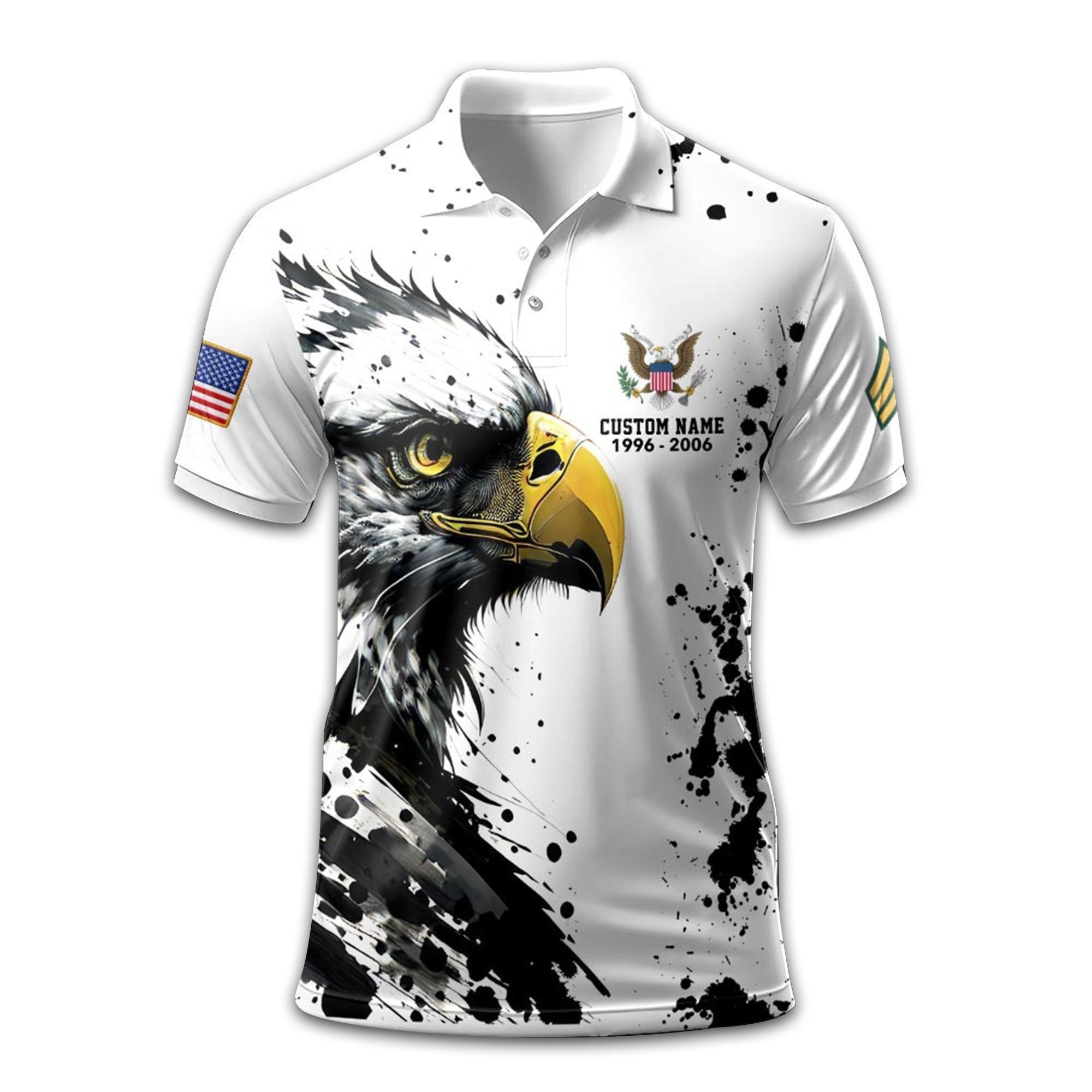 US Army Custom Polo Shirt VPVC208901, Gifts For Army Veteran, Best Gifts On Father's Day, Armed Forces Day, Independence Day, Veterans Day.