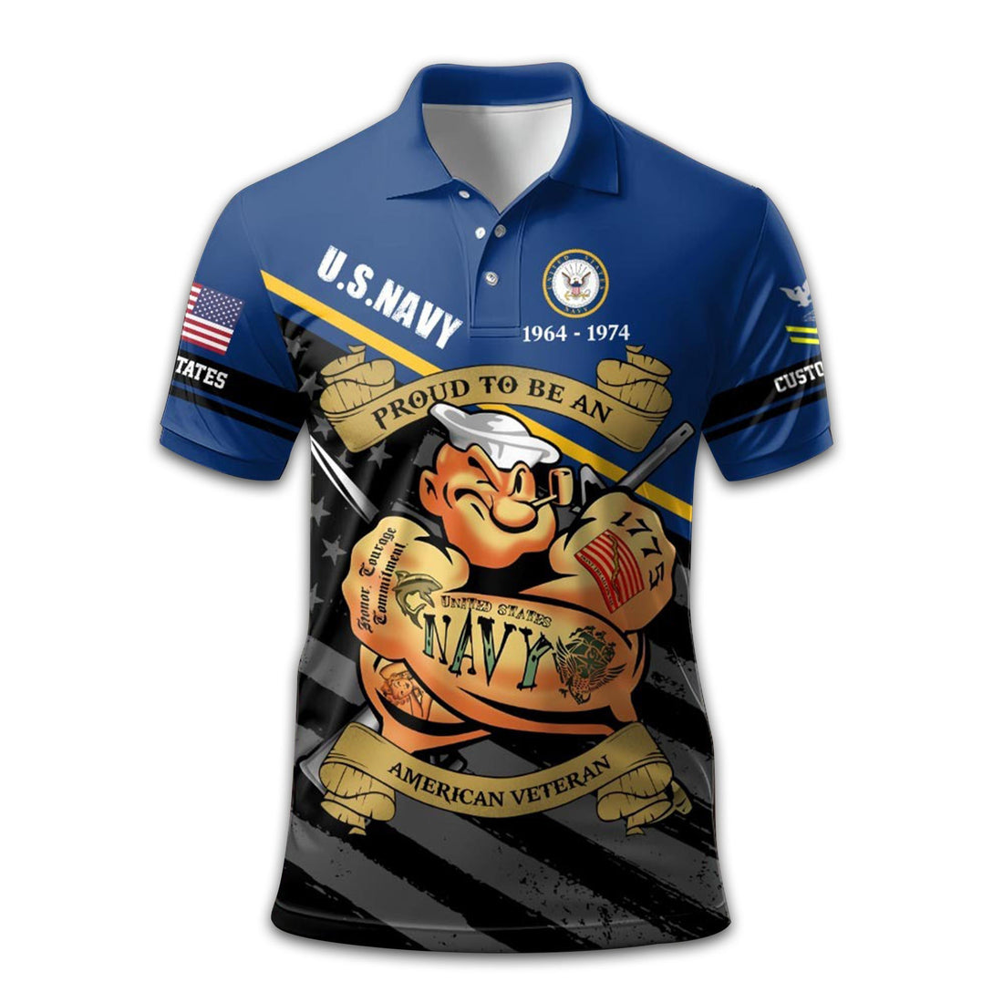 Unique Custom Name, Rank, US Navy Polo Shirt VPVC209202, Gifts For Navy Veteran, Gifts For Dad, For Husband, Best Gifts On Father's Day, Independence Day, Veterans Day.