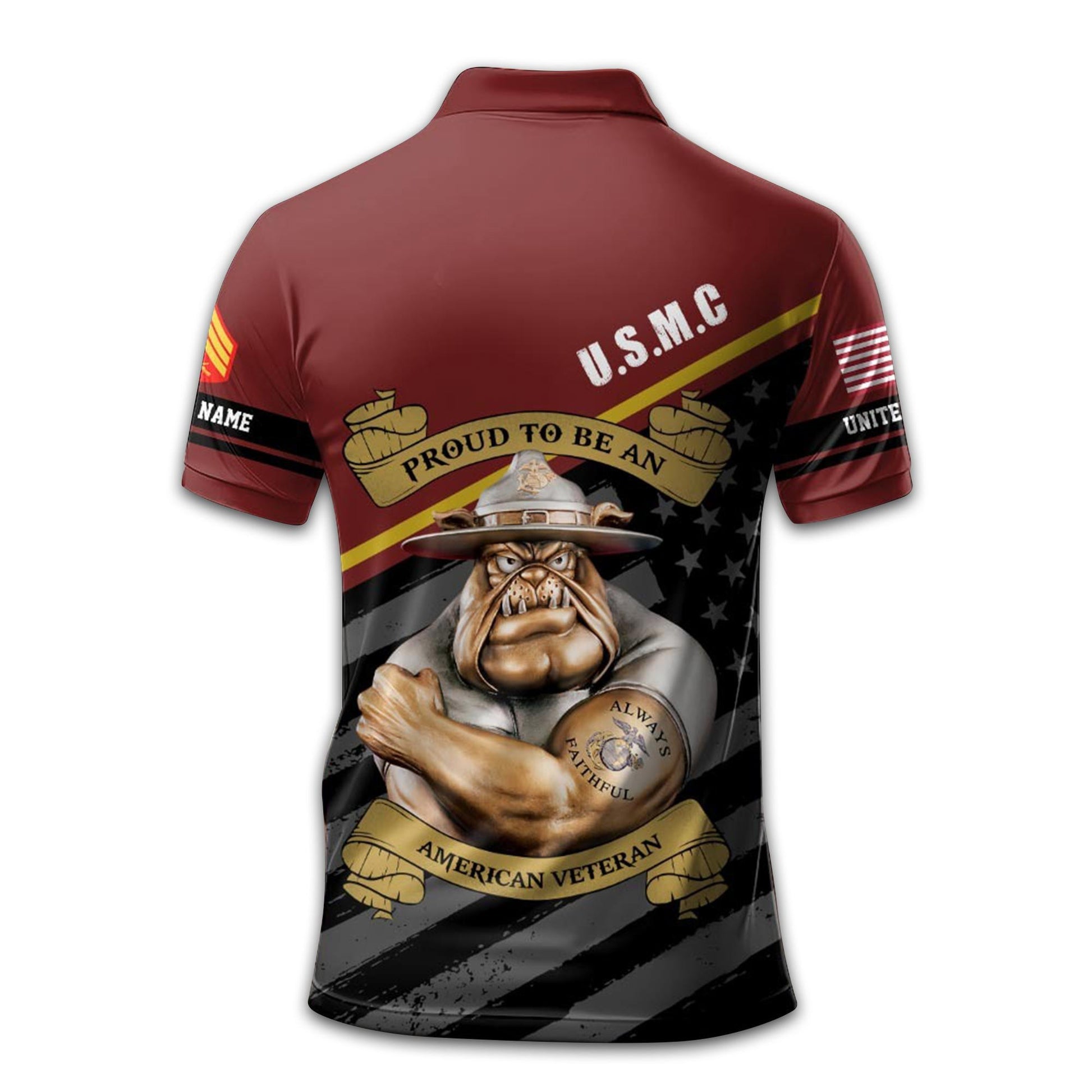 Unique Custom Name, Rank, Year, USMC Polo Shirt VPVC209203, Gifts For Marine Veteran, Gifts For Dad, For Husband, Best Gifts On Father's Day, Independence Day, Veterans Day.