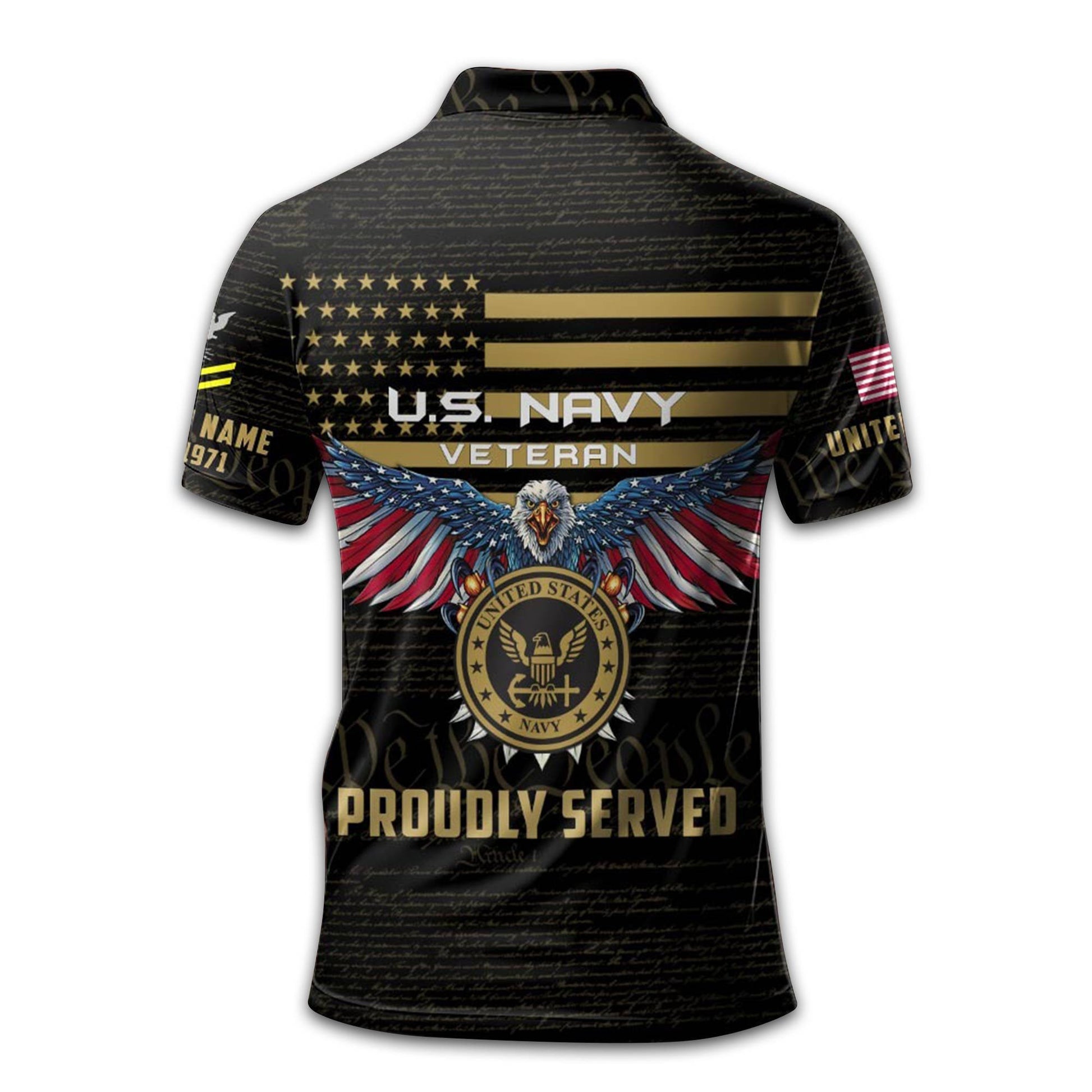 US Navy Custom Polo Shirt VPVC209402, Gifts For Navy Veteran, Best Gifts On Father's Day, Armed Forces Day, Independence Day, Veterans Day.