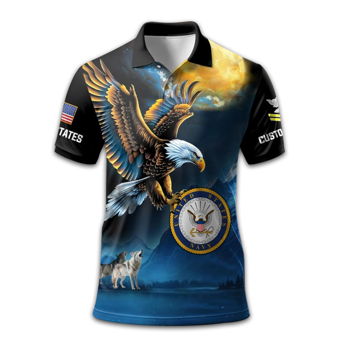 Unique Custom Name, Rank, US Navy Polo Shirt VPVC209702, Gifts For Navy Veteran, Gifts For Dad, For Husband, Best Gifts On Father's Day, Independence Day, Veterans Day.