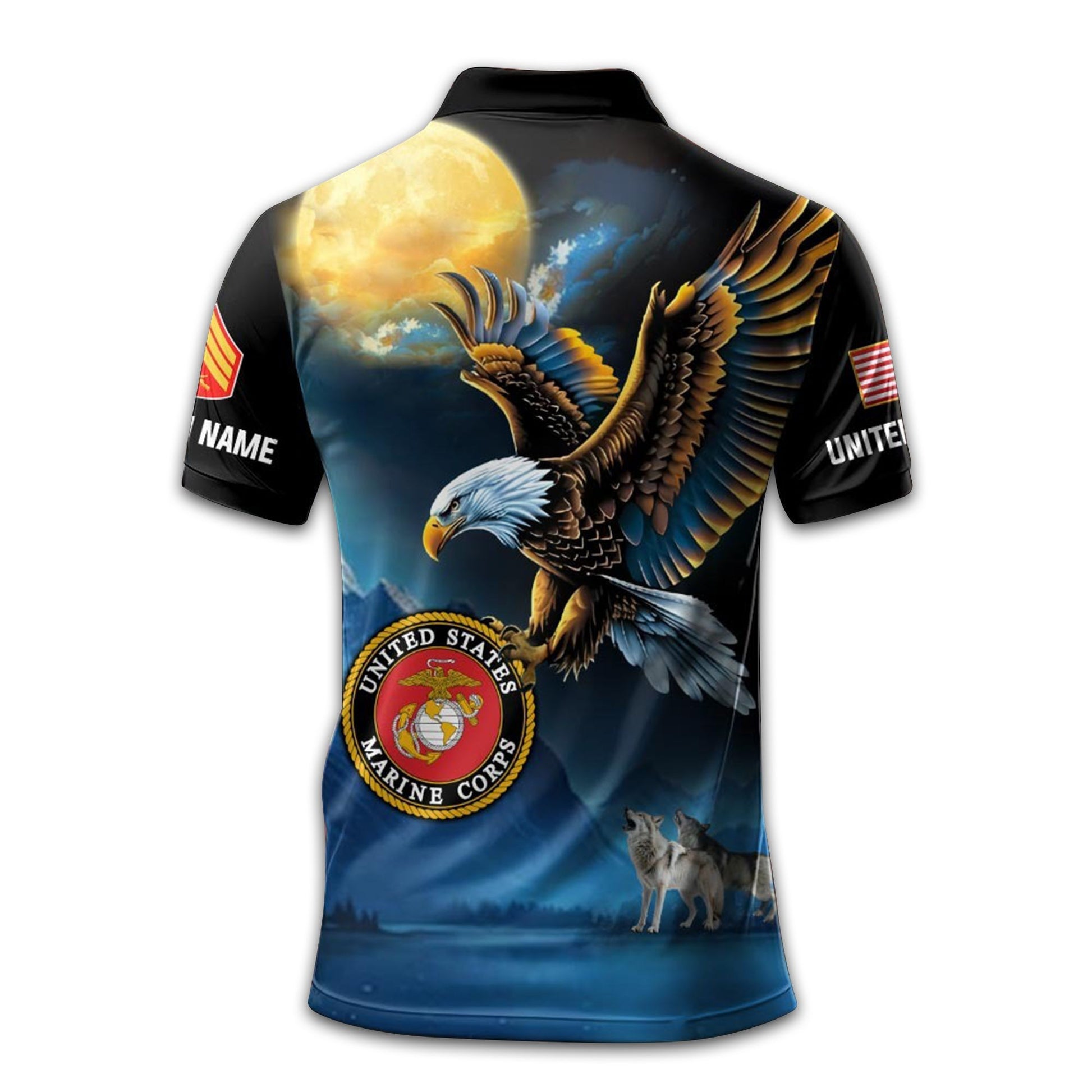 Unique Custom Name, Rank, Year, USMC Polo Shirt VPVC209703, Gifts For Marine Veteran, Gifts For Dad, For Husband, Best Gifts On Father's Day, Independence Day, Veterans Day.