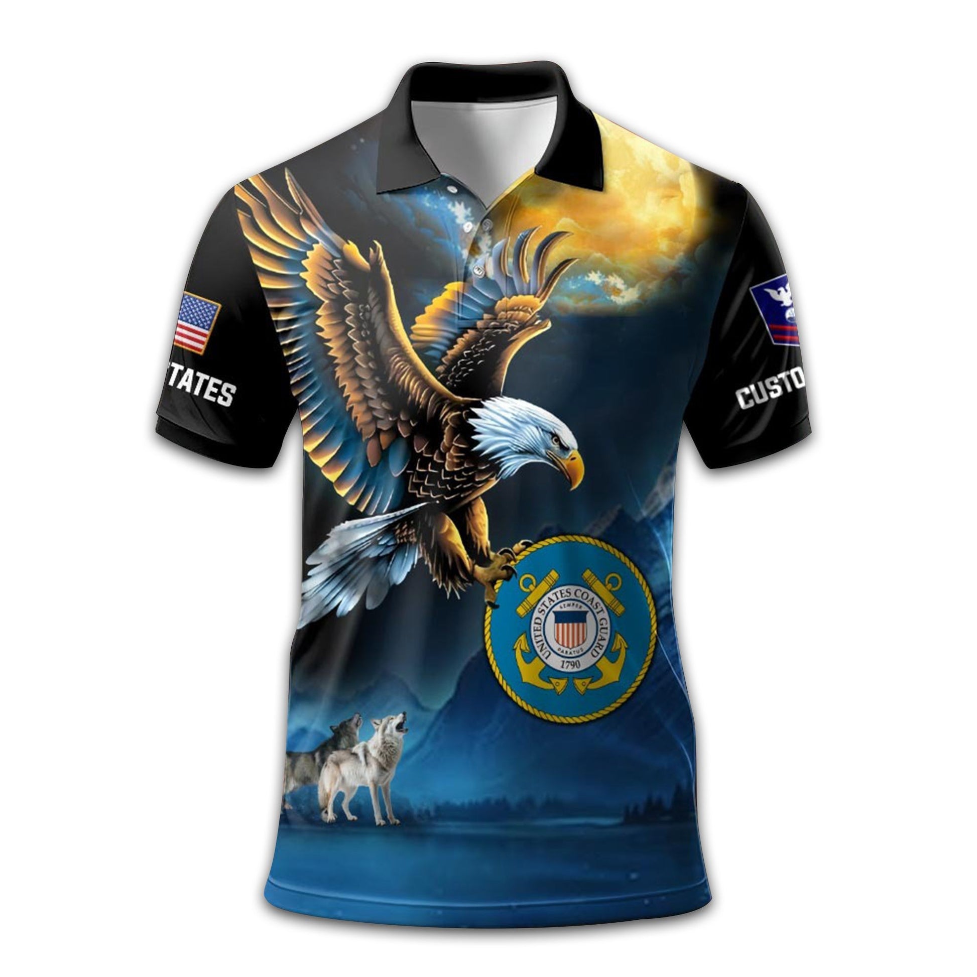 Unique Custom Name, Rank, Year, USCG Polo Shirt VPVC209705, Gifts For Coast Guard Veteran, Gifts For Dad, For Husband, Best Gifts On Father's Day, Independence Day, Veterans Day.