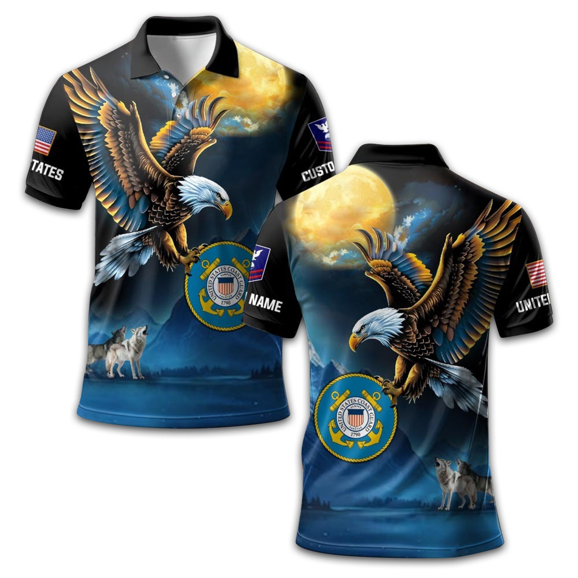 Unique Custom Name, Rank, Year, USCG Polo Shirt VPVC209705, Gifts For Coast Guard Veteran, Gifts For Dad, For Husband, Best Gifts On Father's Day, Independence Day, Veterans Day.