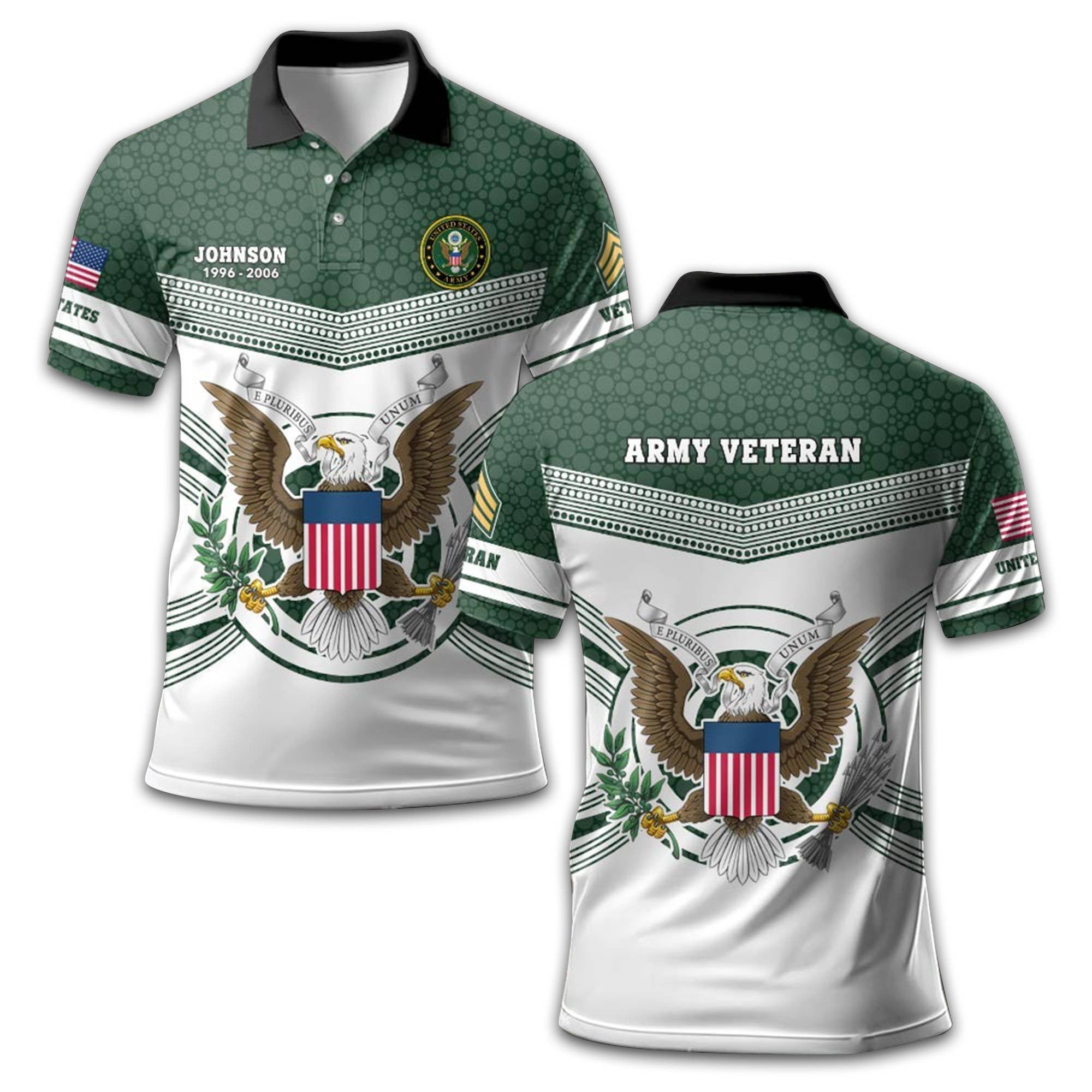 US Army Custom Polo Shirt VPVC209901, Gifts For Army Veteran, Best Gifts On Father's Day, Armed Forces Day, Independence Day, Veterans Day.
