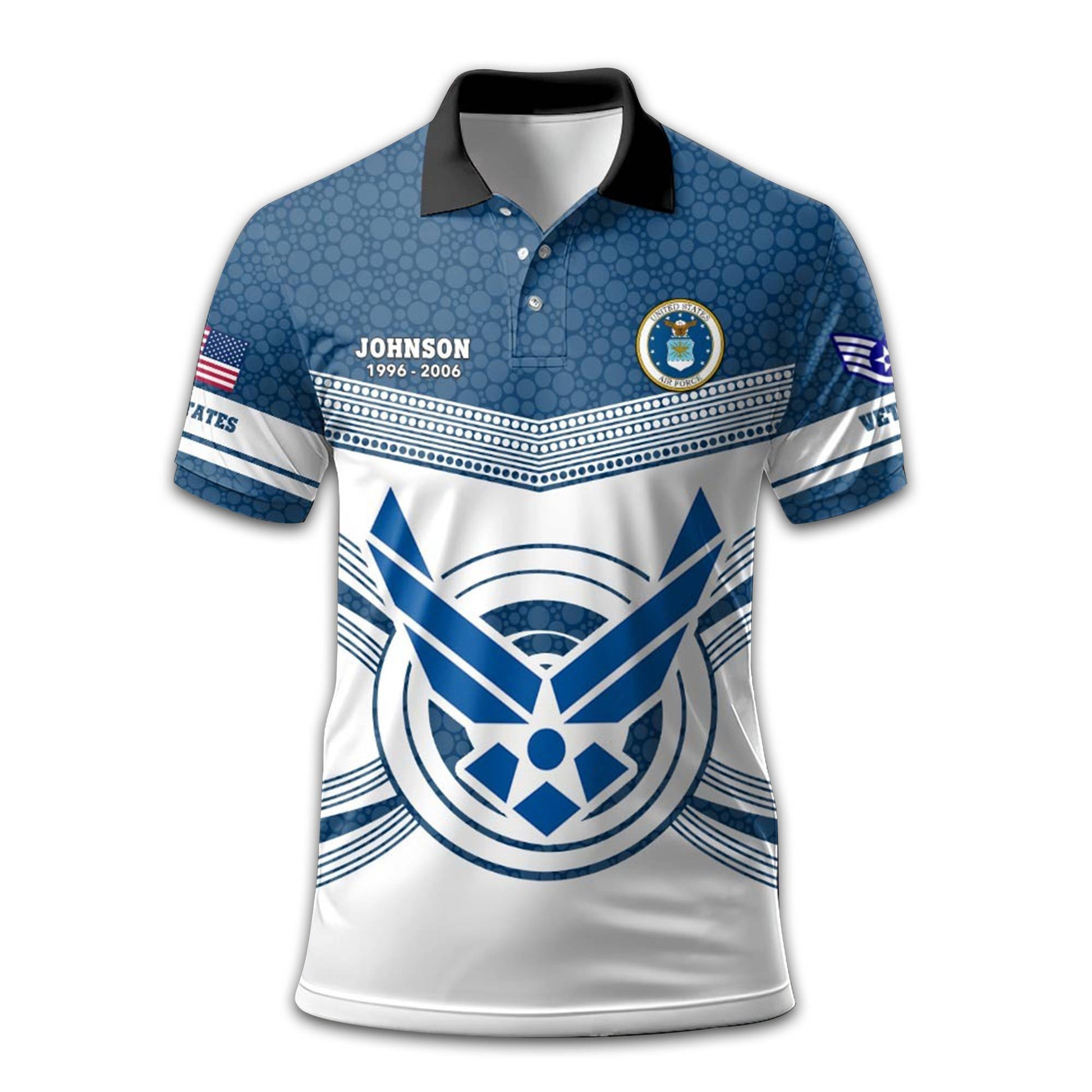 USAF Custom Polo Shirt VPVC209904, Gifts For Air Force Veteran, Best Gifts On Father's Day, Armed Forces Day, Independence Day, Veterans Day.