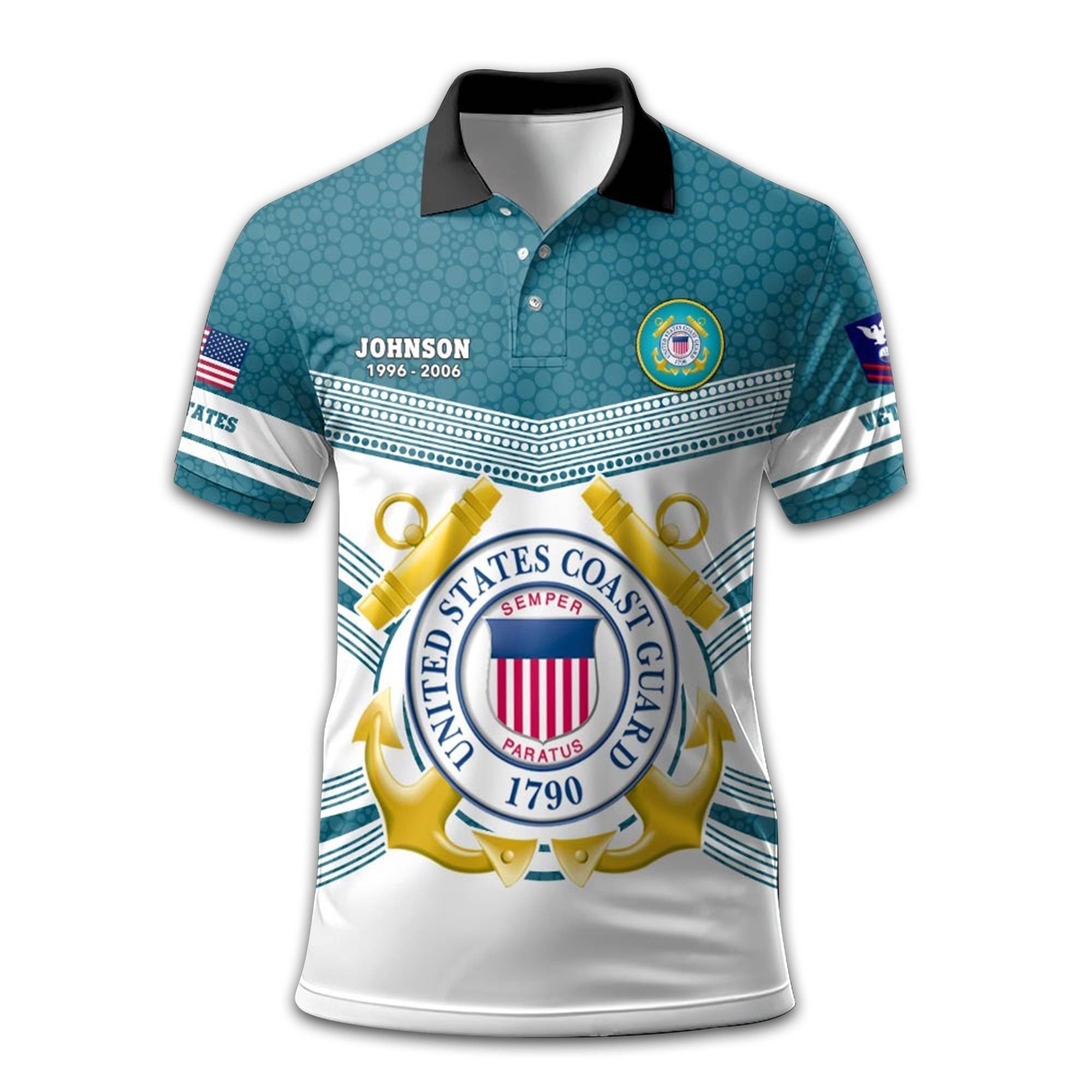 USCG Custom Polo Shirt VPVC209905, Gifts For Coast Guard Veteran, Best Gifts On Father's Day, Armed Forces Day, Independence Day, Veterans Day.