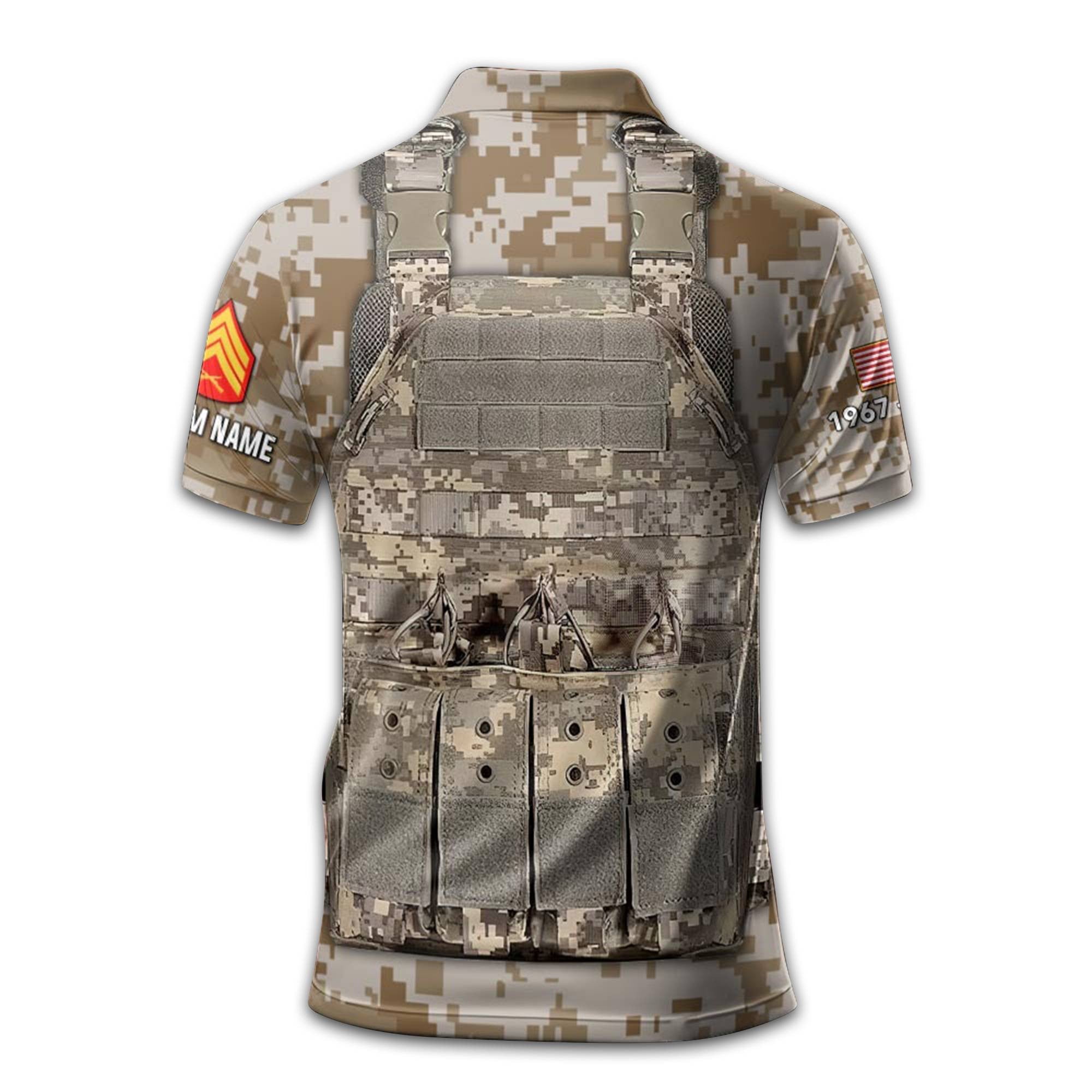 USMC Custom Polo Shirt VPVC210203, Gifts For Marine Veteran, Best Gifts On Father's Day, Armed Forces Day, Independence Day, Veterans Day.