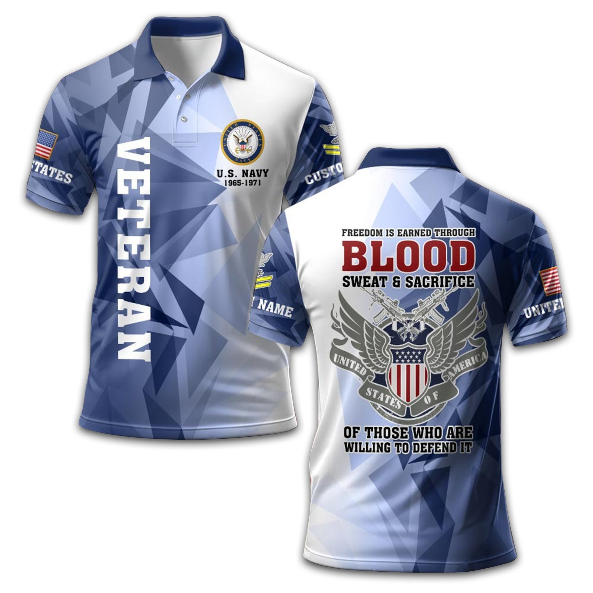 Unique Custom Name, Rank, US Navy Polo Shirt VPVC210502, Gifts For Navy Veteran, Gifts For Dad, For Husband, Best Gifts On Father's Day, Independence Day, Veterans Day.