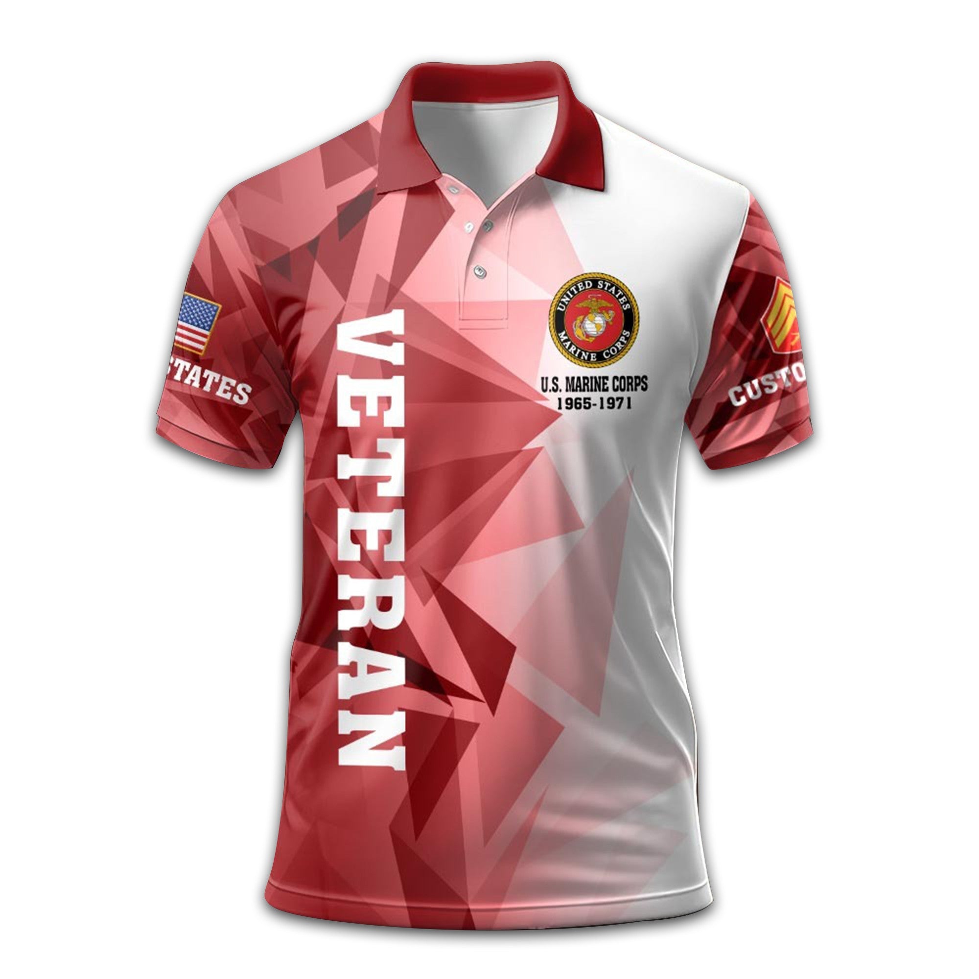 Unique Custom Name, Rank, Year, USMC Polo Shirt VPVC210503, Gifts For Marine Veteran, Gifts For Dad, For Husband, Best Gifts On Father's Day, Independence Day, Veterans Day.