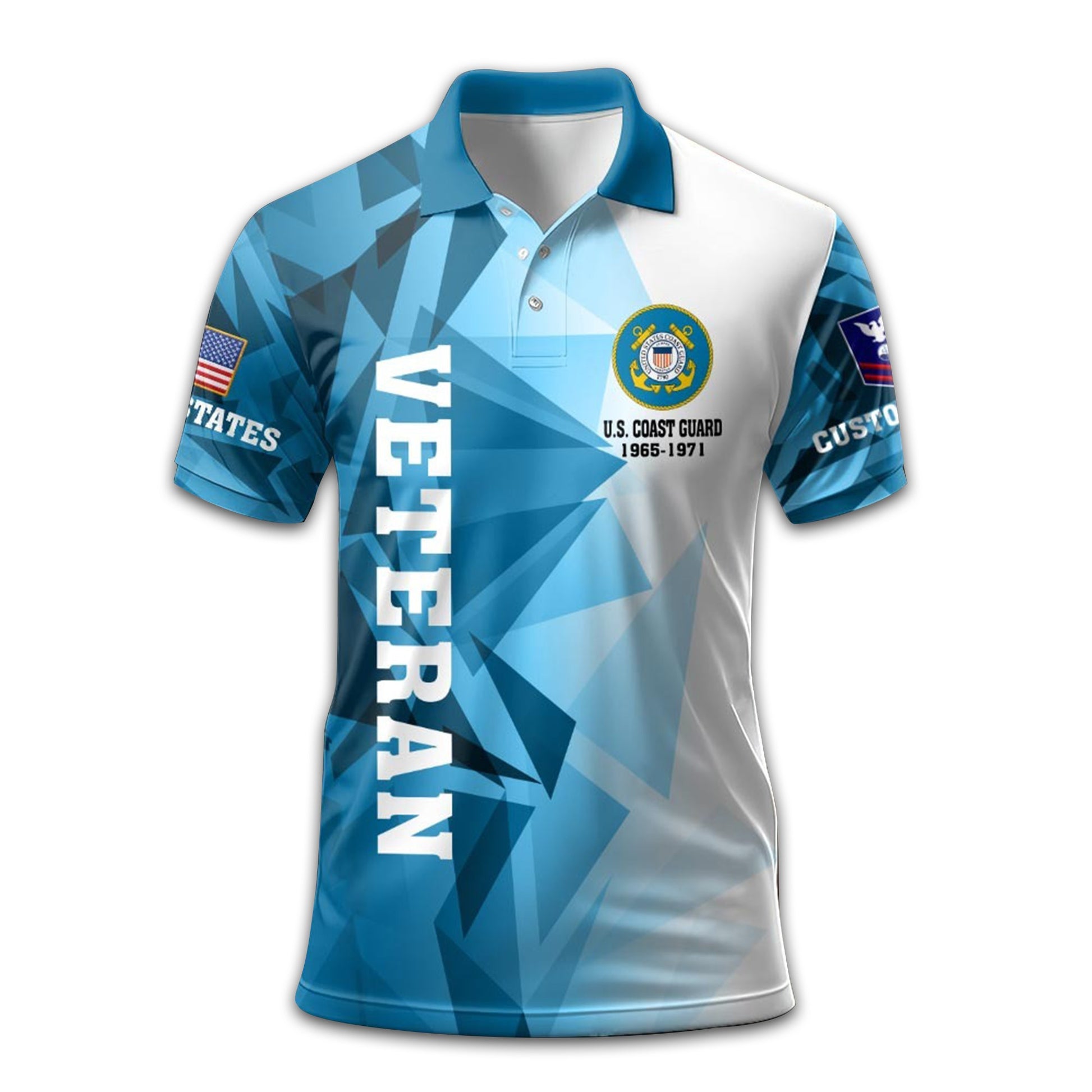 Unique Custom Name, Rank, Year, USCG Polo Shirt VPVC210505, Gifts For Coast Guard Veteran, Gifts For Dad, For Husband, Best Gifts On Father's Day, Independence Day, Veterans Day.