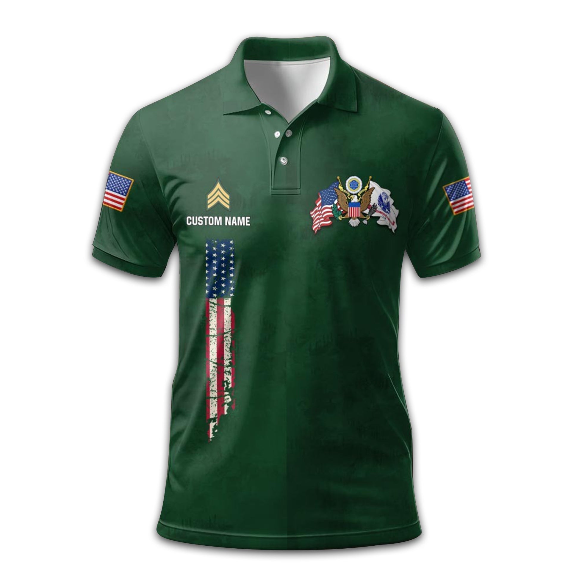 US Army Custom Polo Shirt VPVC210701, Gifts For Army Veteran, Best Gifts On Father's Day, Armed Forces Day, Independence Day, Veterans Day.