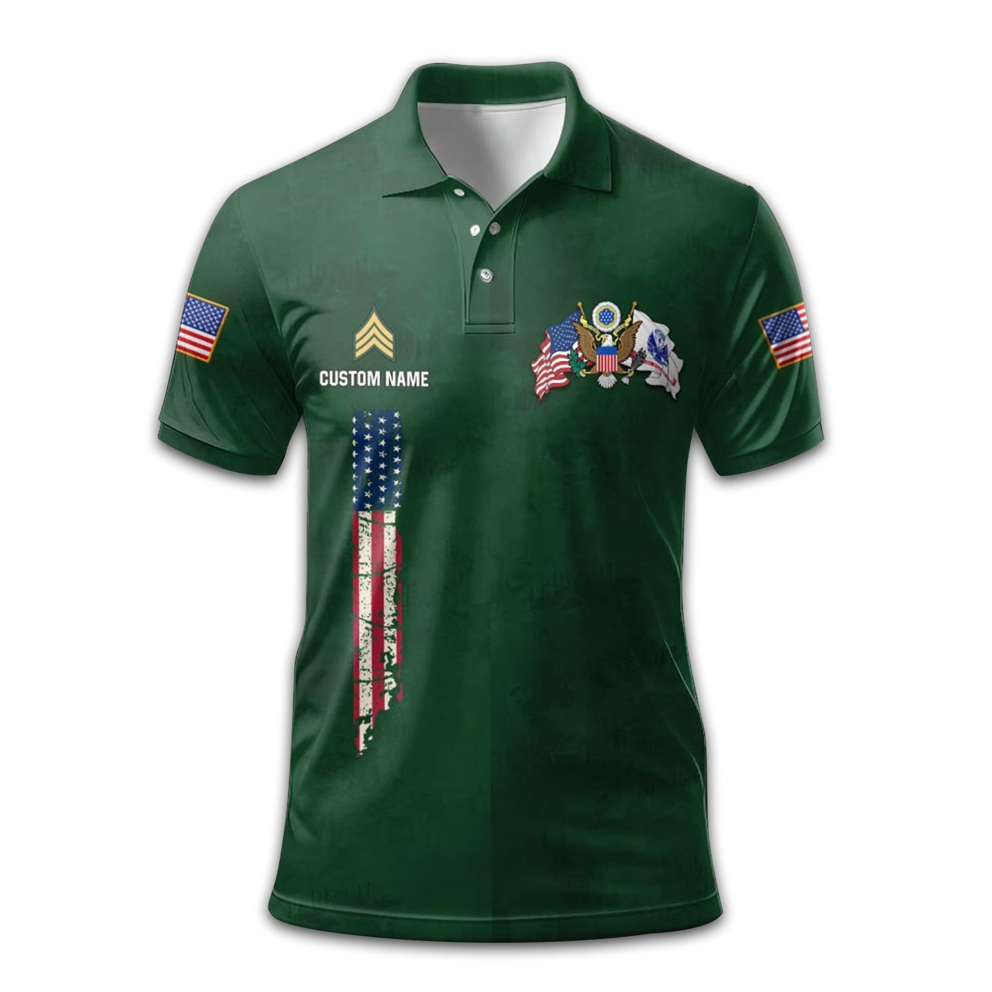 US Army Custom Polo Shirt VPVC210701, Gifts For Army Veteran, Best Gifts On Father's Day, Armed Forces Day, Independence Day, Veterans Day.