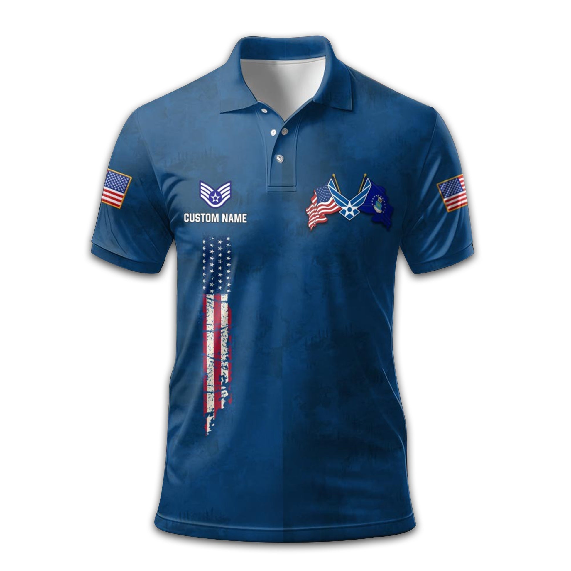 USAF Custom Polo Shirt VPVC210704, Gifts For Air Force Veteran, Best Gifts On Father's Day, Armed Forces Day, Independence Day, Veterans Day.