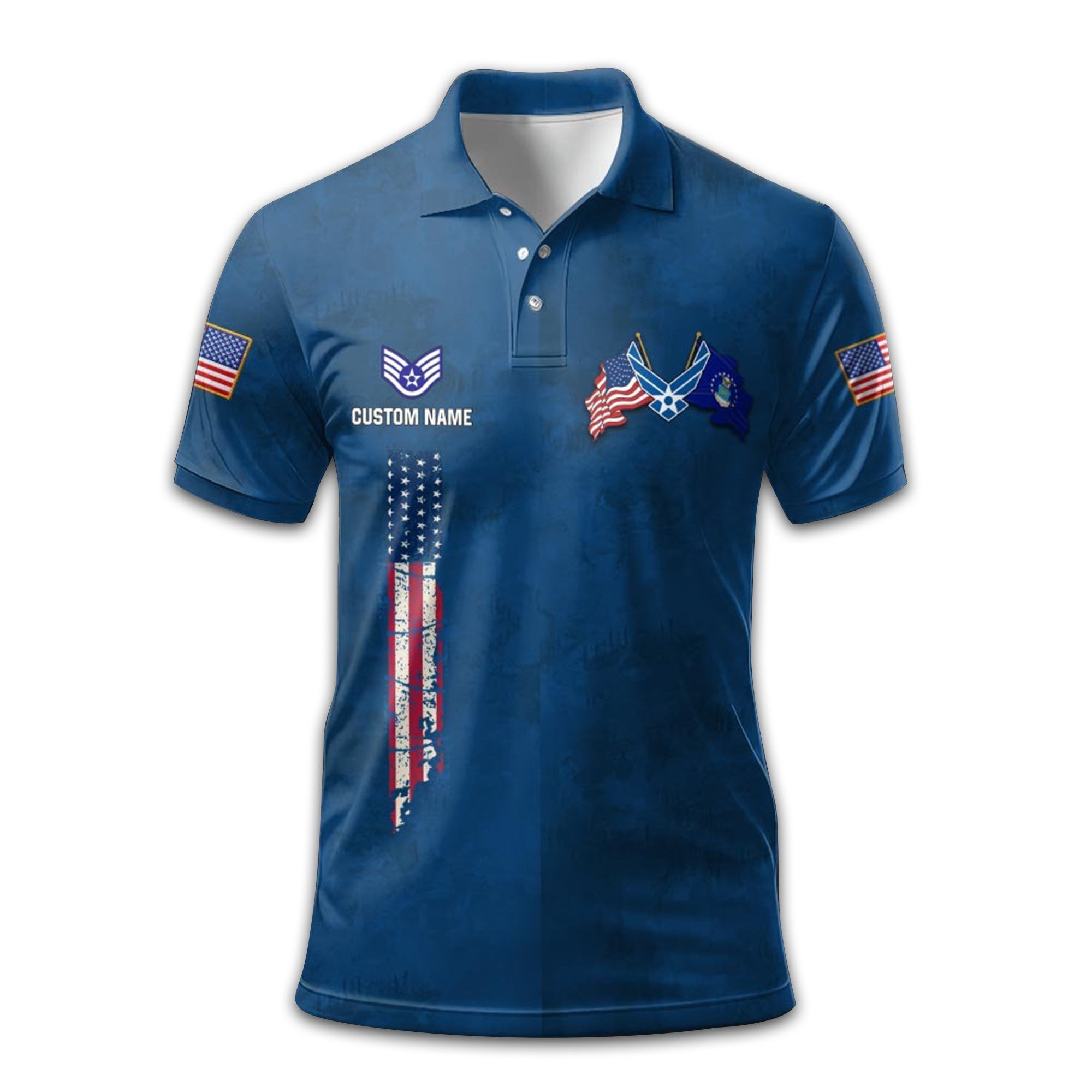 USAF Custom Polo Shirt VPVC210704, Gifts For Air Force Veteran, Best Gifts On Father's Day, Armed Forces Day, Independence Day, Veterans Day.