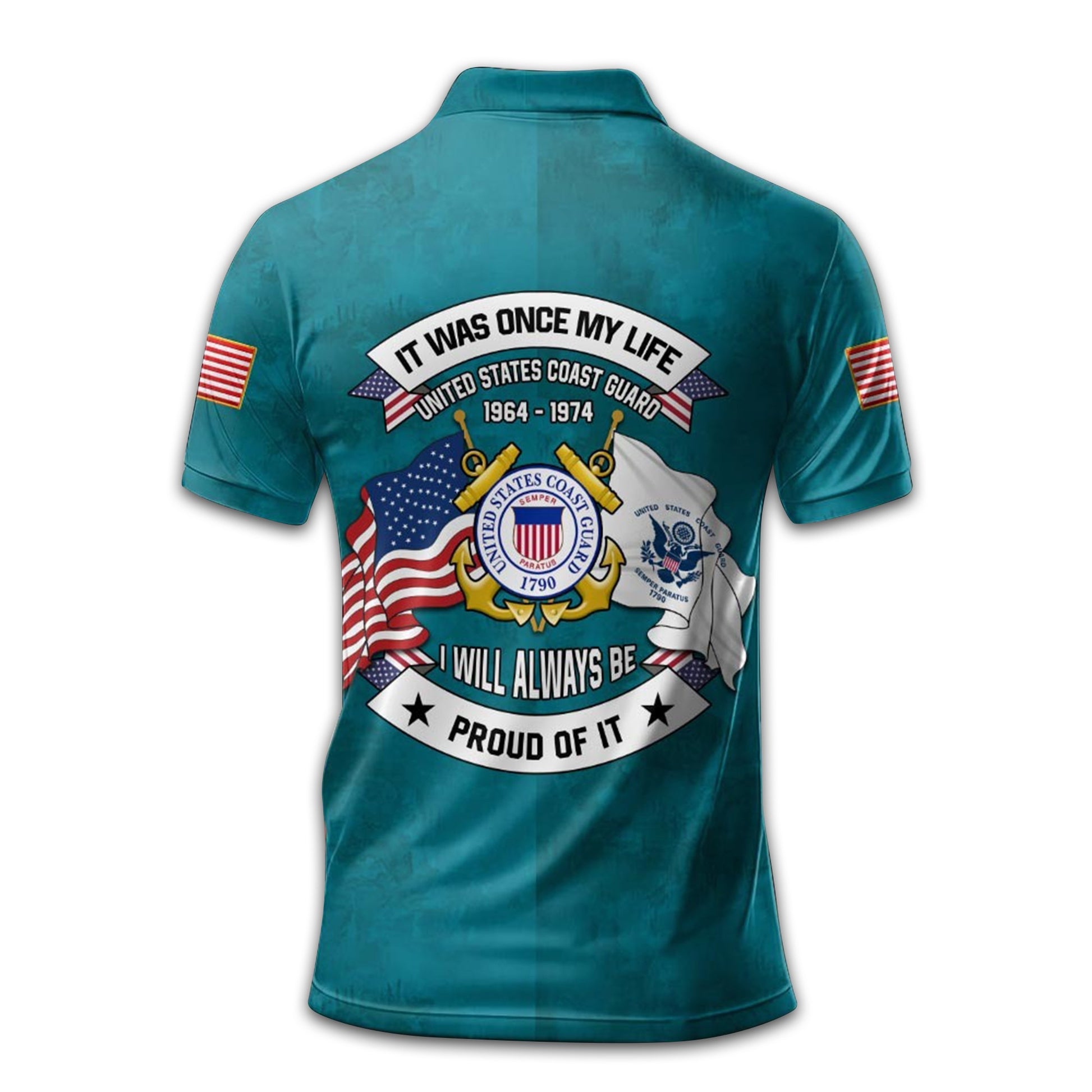 USCG Custom Polo Shirt VPVC210705, Gifts For Coast Guard Veteran, Best Gifts On Father's Day, Armed Forces Day, Independence Day, Veterans Day.