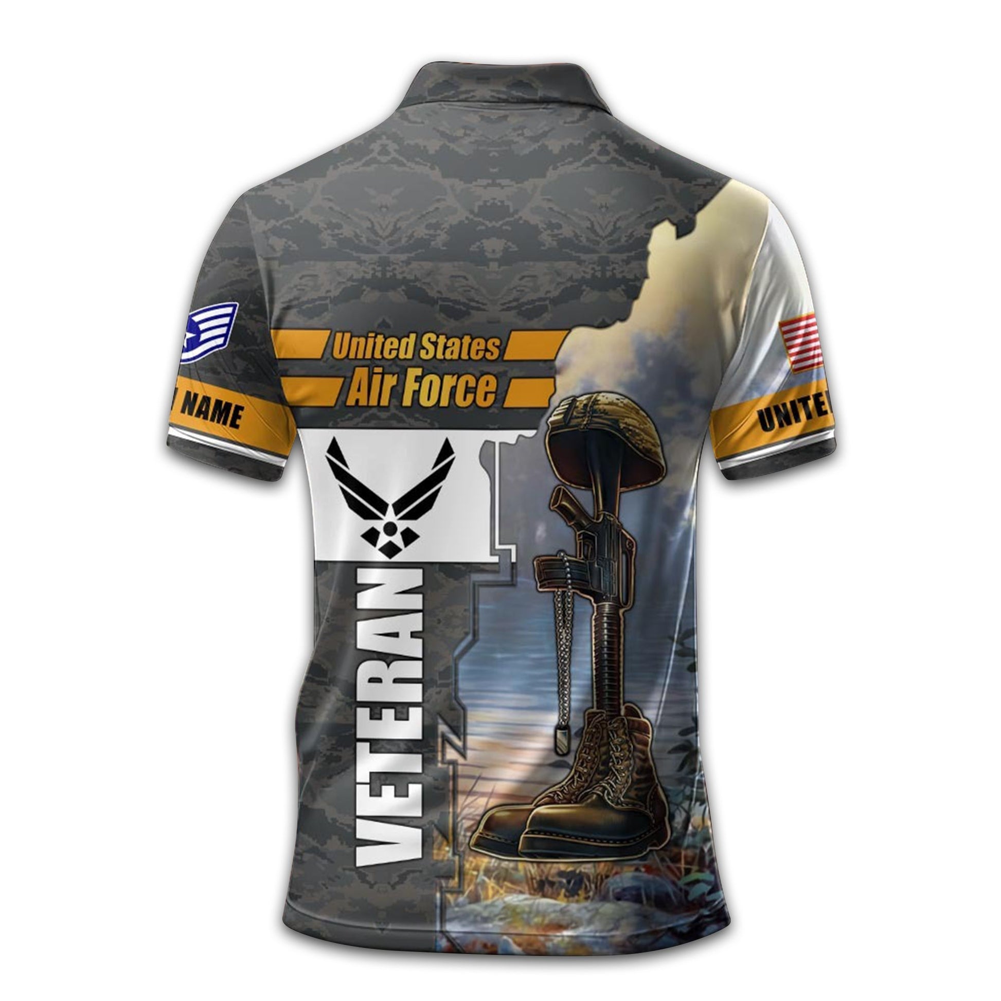 USAF Custom Polo Shirt VPVC210904, Gifts For Air Force Veteran, Best Gifts On Father's Day, Armed Forces Day, Independence Day, Veterans Day.