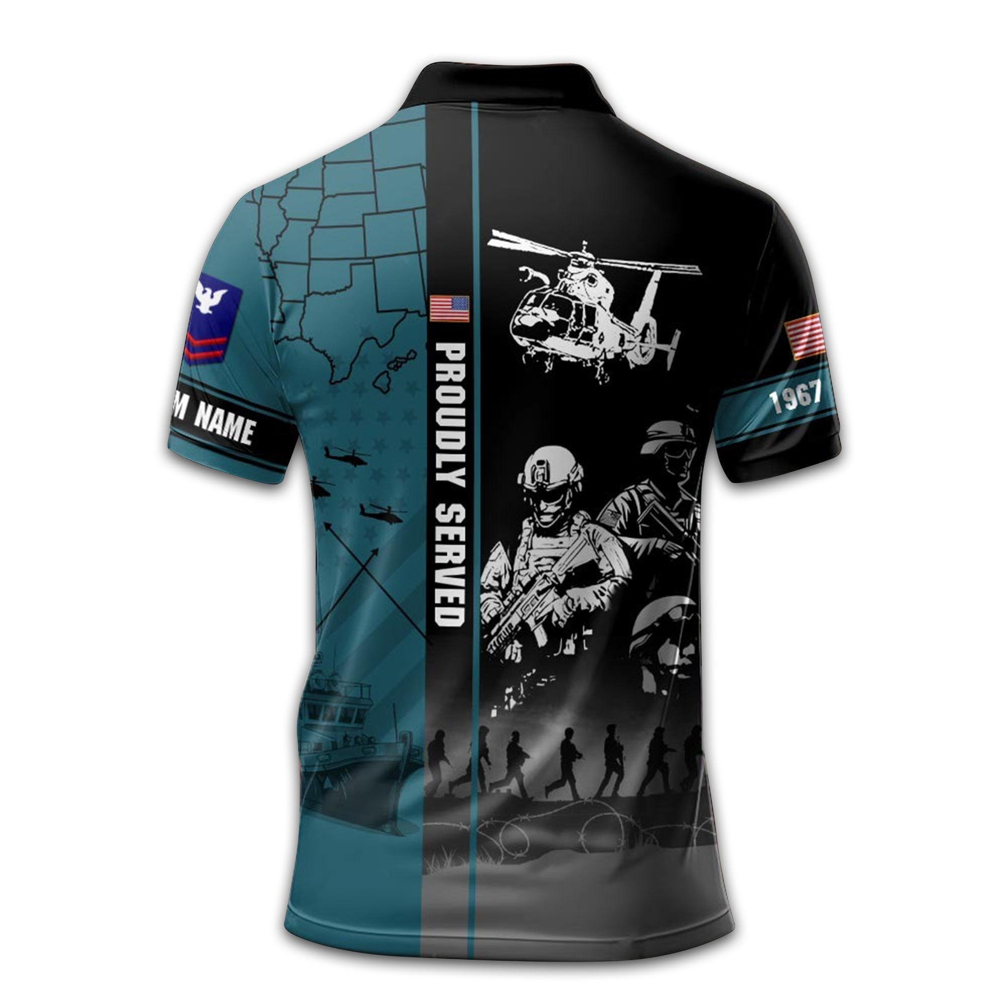 USCG Custom Polo Shirt VPVC211205, Gifts For Coast Guard Veteran, Best Gifts On Father's Day, Armed Forces Day, Independence Day, Veterans Day.