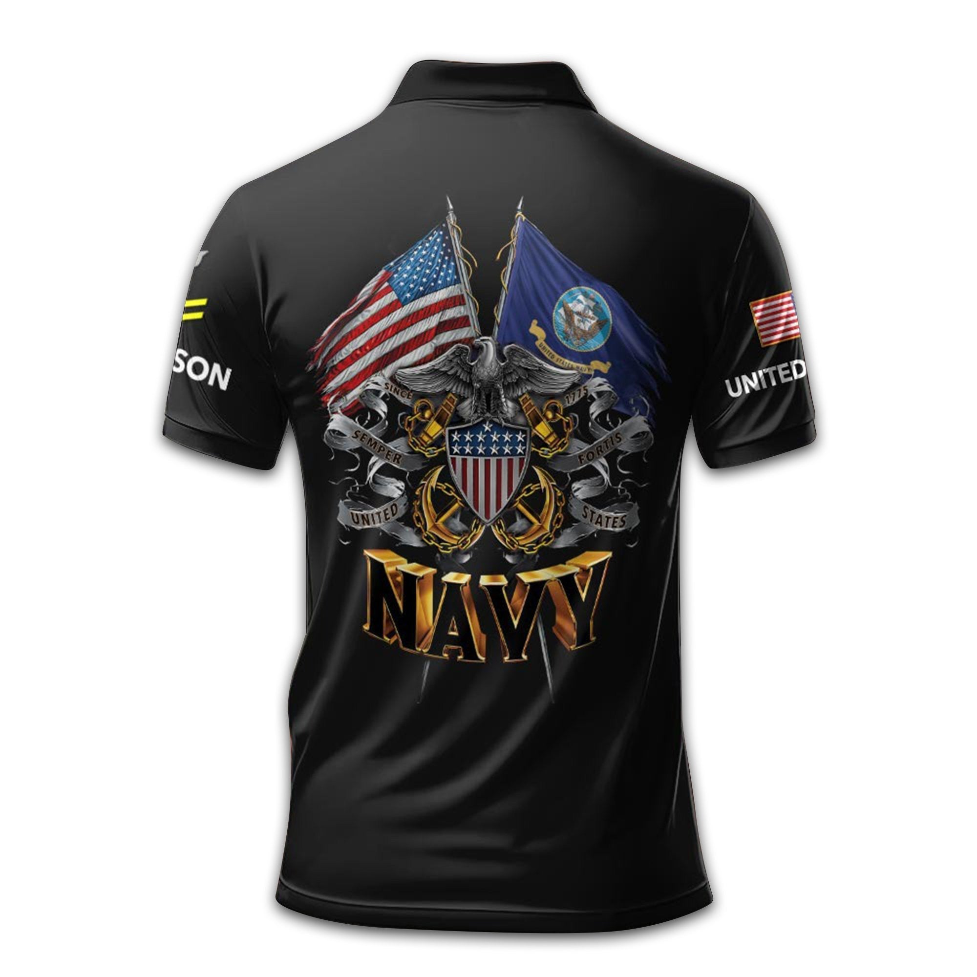 Unique Custom Name, Rank, Year US Navy Polo Shirt VPVC211307, Gifts For Navy Veteran, Gifts For Dad, For Husband, Best Gifts On Father's Day, Independence Day, Veterans Day.