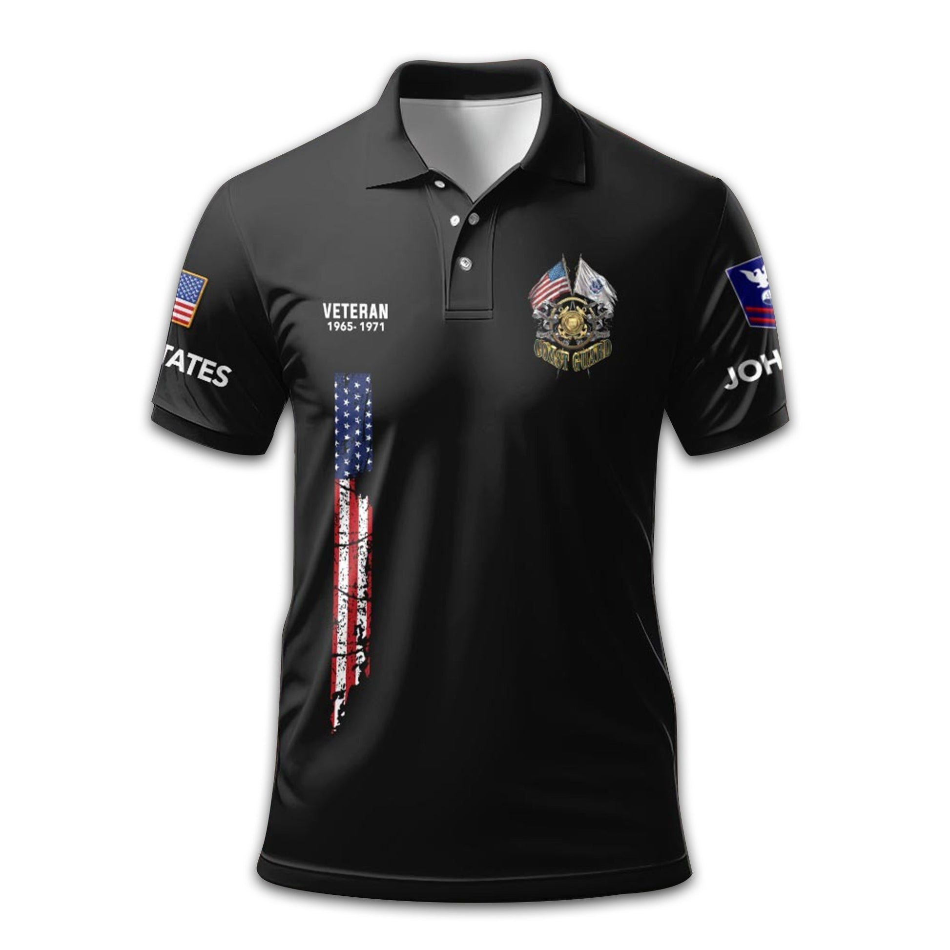 Unique Custom Name, Rank, Year, USCG Polo Shirt VPVC211310, Gifts For Coast Guard Veteran, Gifts For Dad, For Husband, Best Gifts On Father's Day, Independence Day, Veterans Day.