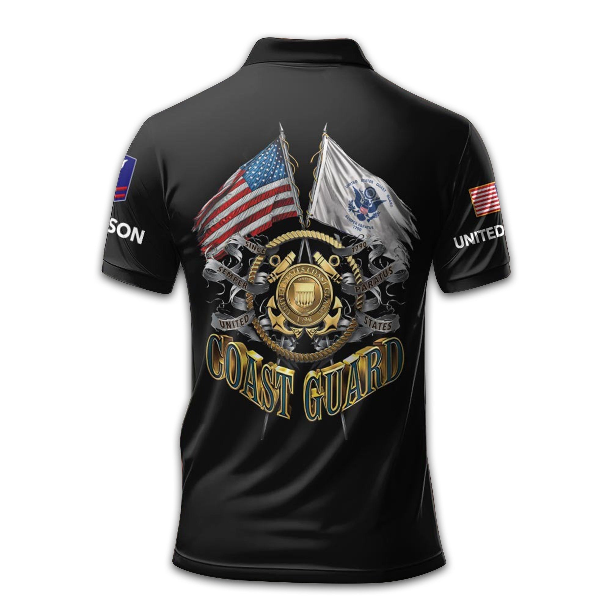 Unique Custom Name, Rank, Year, USCG Polo Shirt VPVC211310, Gifts For Coast Guard Veteran, Gifts For Dad, For Husband, Best Gifts On Father's Day, Independence Day, Veterans Day.