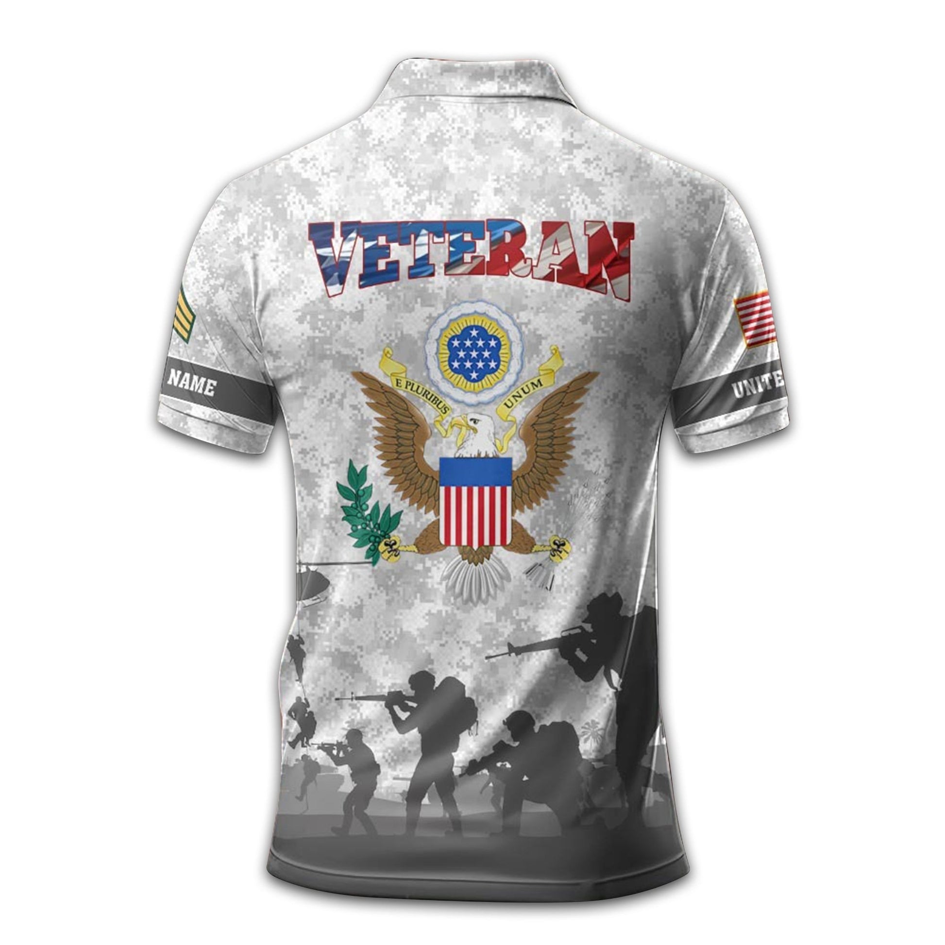 US Army Custom Polo Shirt VPVC211006, Gifts For Army Veteran, Best Gifts On Father's Day, Armed Forces Day, Independence Day, Veterans Day.