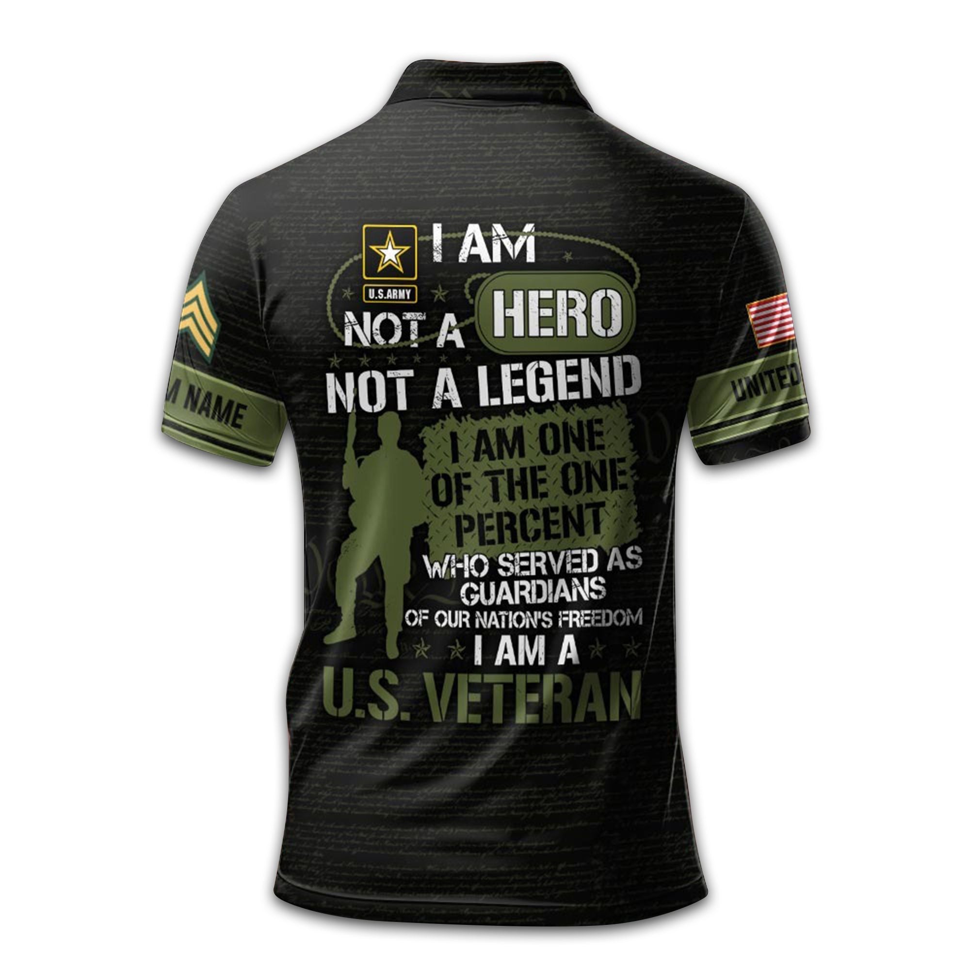 US Army Custom Polo Shirt VPVC211406, Gifts For Army Veteran, Best Gifts On Father's Day, Armed Forces Day, Independence Day, Veterans Day.