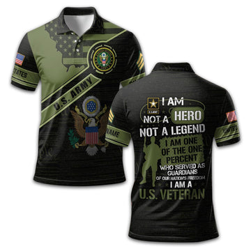 US Army Custom Polo Shirt VPVC211406, Gifts For Army Veteran, Best Gifts On Father's Day, Armed Forces Day, Independence Day, Veterans Day.