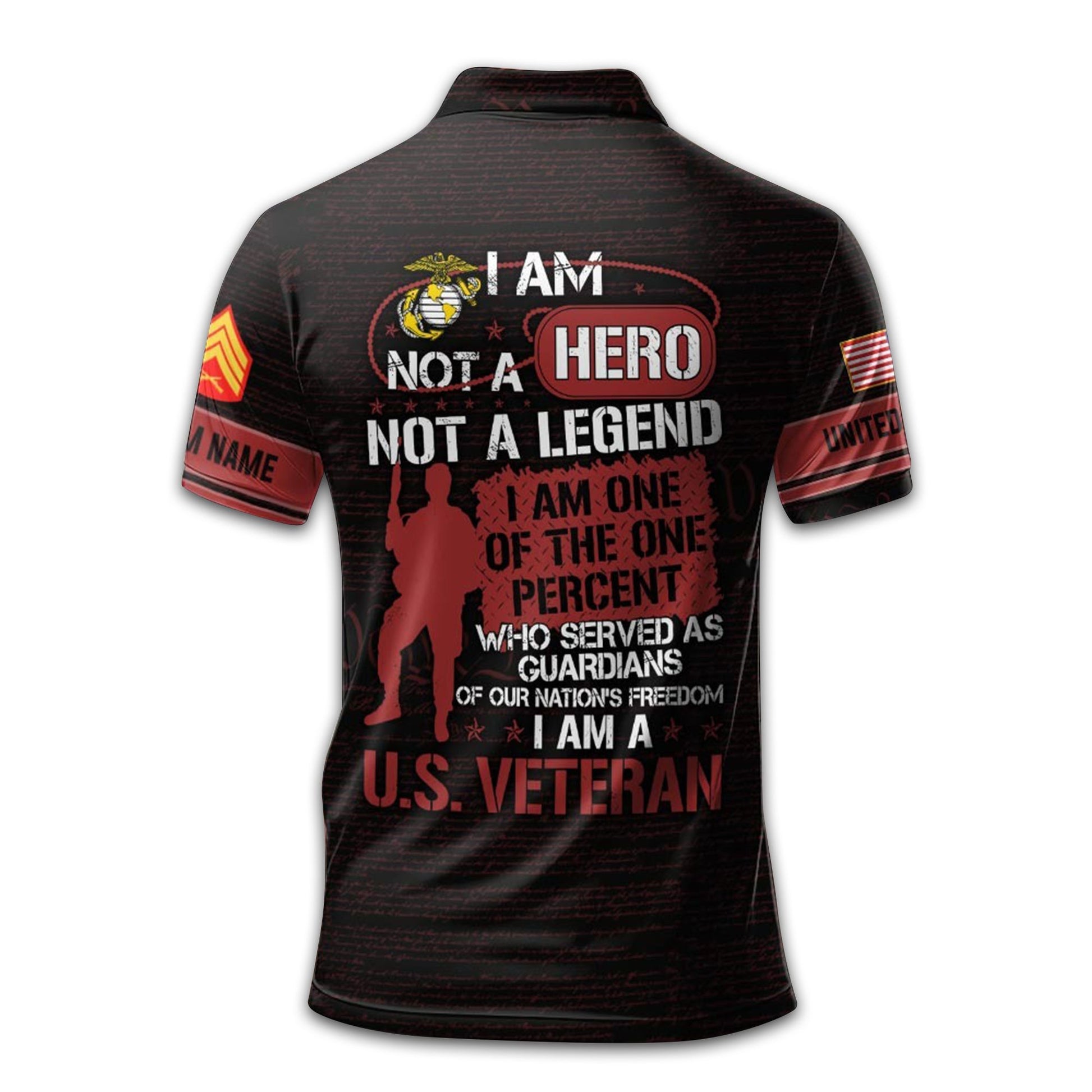 USMC Custom Polo Shirt VPVC211408, Gifts For Marine Veteran, Best Gifts On Father's Day, Armed Forces Day, Independence Day, Veterans Day.