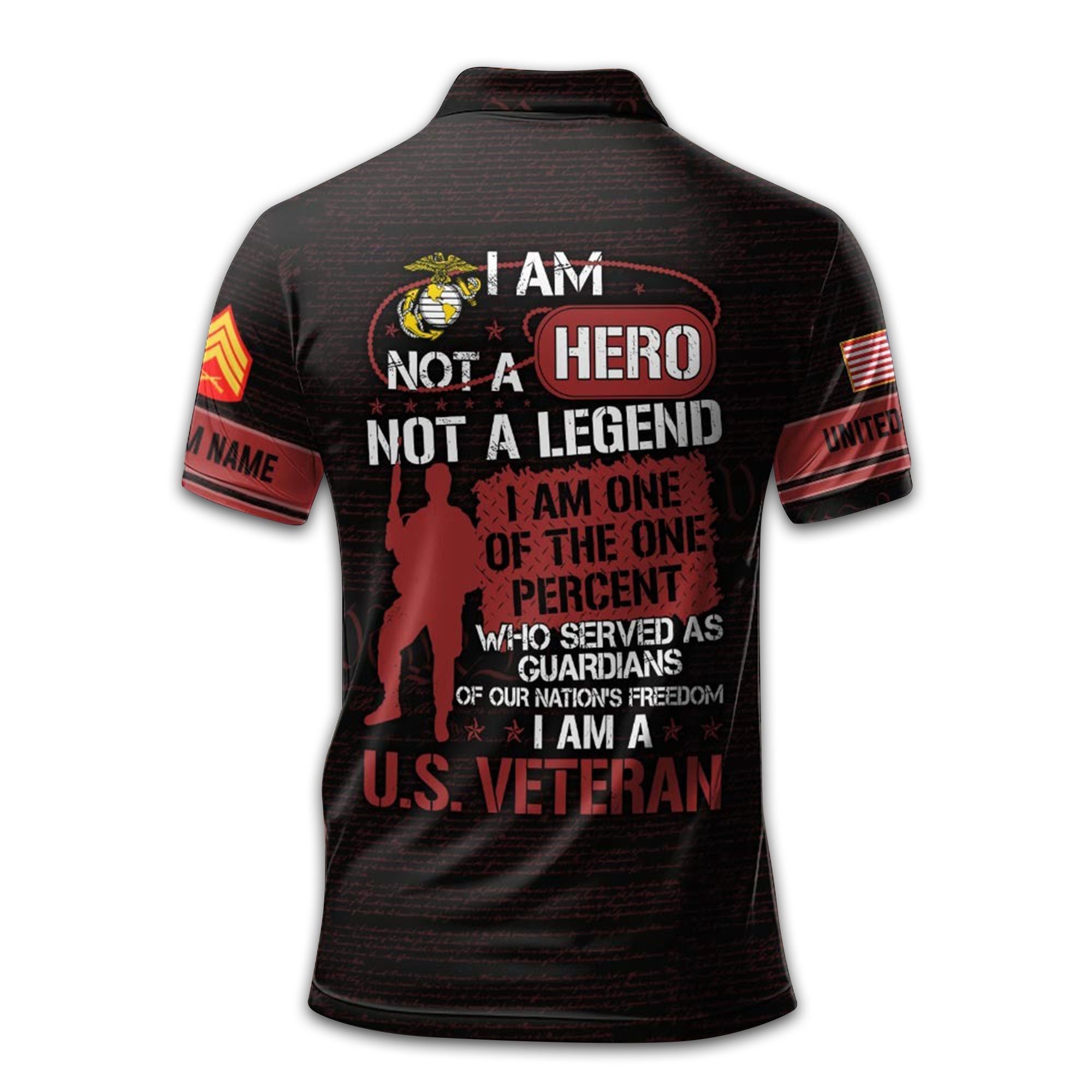 USMC Custom Polo Shirt VPVC211408, Gifts For Marine Veteran, Best Gifts On Father's Day, Armed Forces Day, Independence Day, Veterans Day.