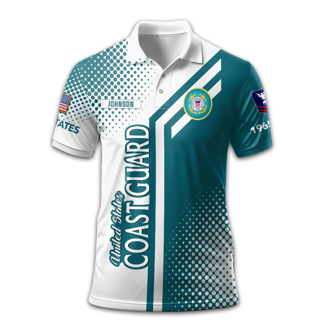 Unique Custom Name, Rank, Year, USCG Polo Shirt VPVC211605, Gifts For Coast Guard Veteran, Gifts For Dad, For Husband, Best Gifts On Father's Day, Independence Day, Veterans Day.