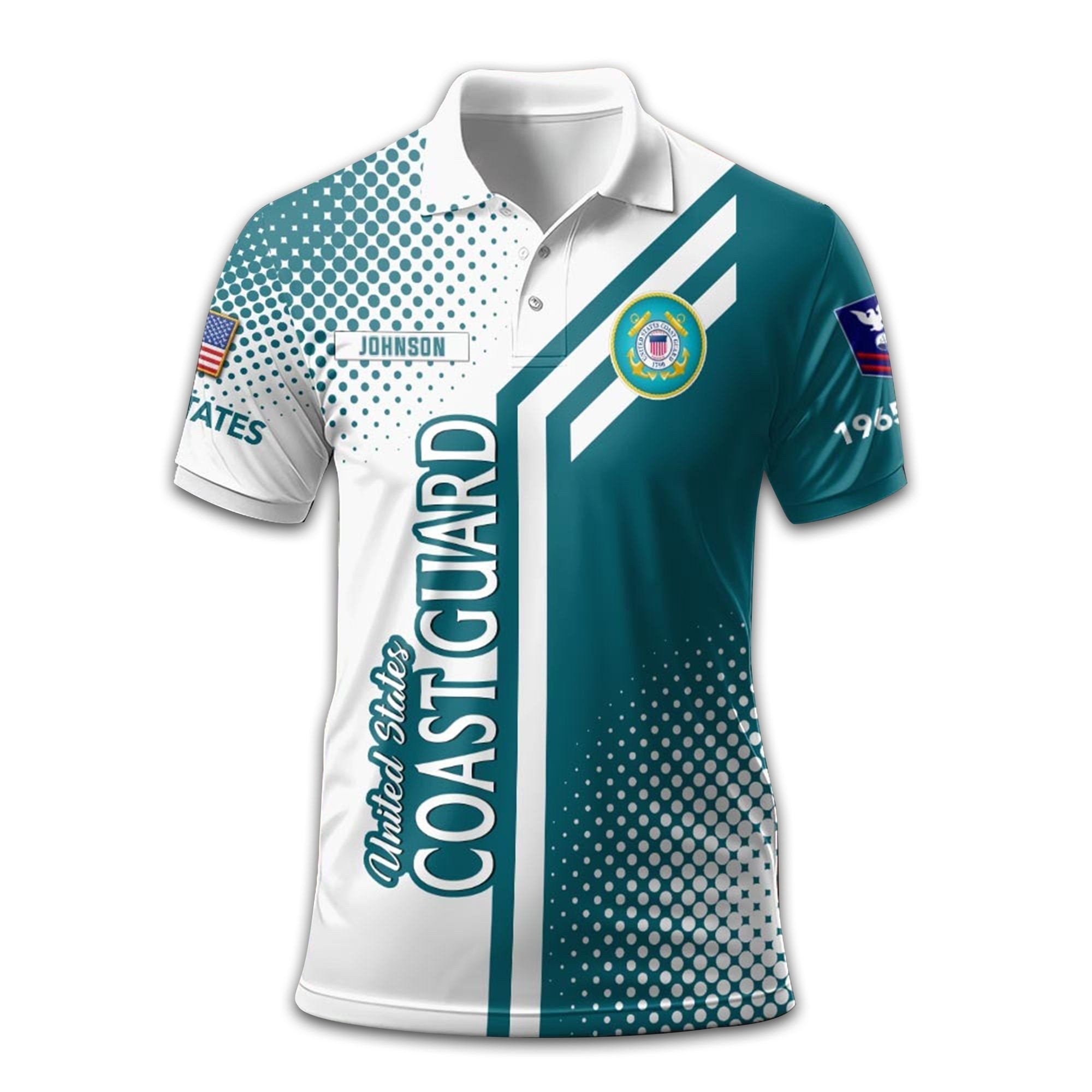 Unique Custom Name, Rank, Year, USCG Polo Shirt VPVC211605, Gifts For Coast Guard Veteran, Gifts For Dad, For Husband, Best Gifts On Father's Day, Independence Day, Veterans Day.