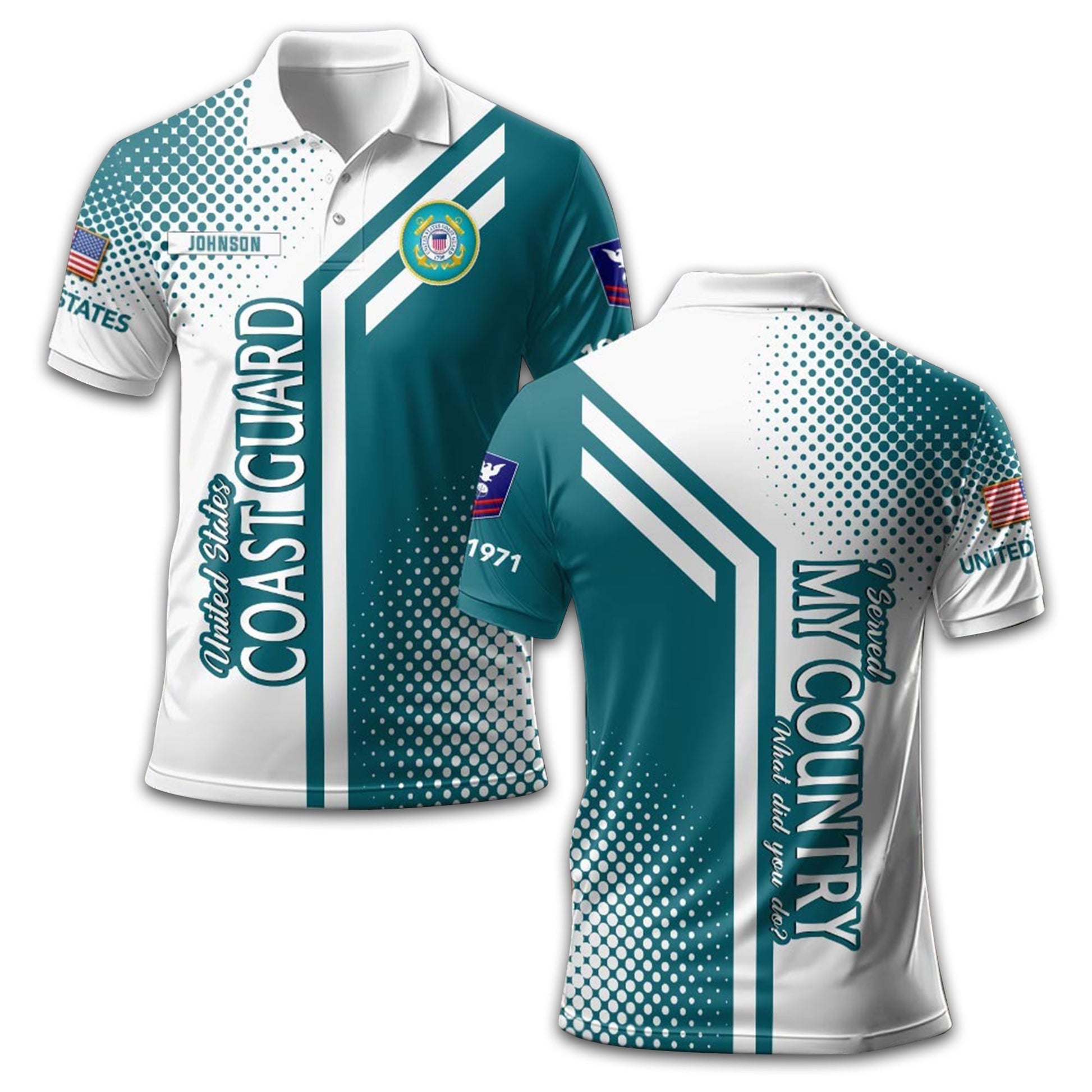 Unique Custom Name, Rank, Year, USCG Polo Shirt VPVC211605, Gifts For Coast Guard Veteran, Gifts For Dad, For Husband, Best Gifts On Father's Day, Independence Day, Veterans Day.