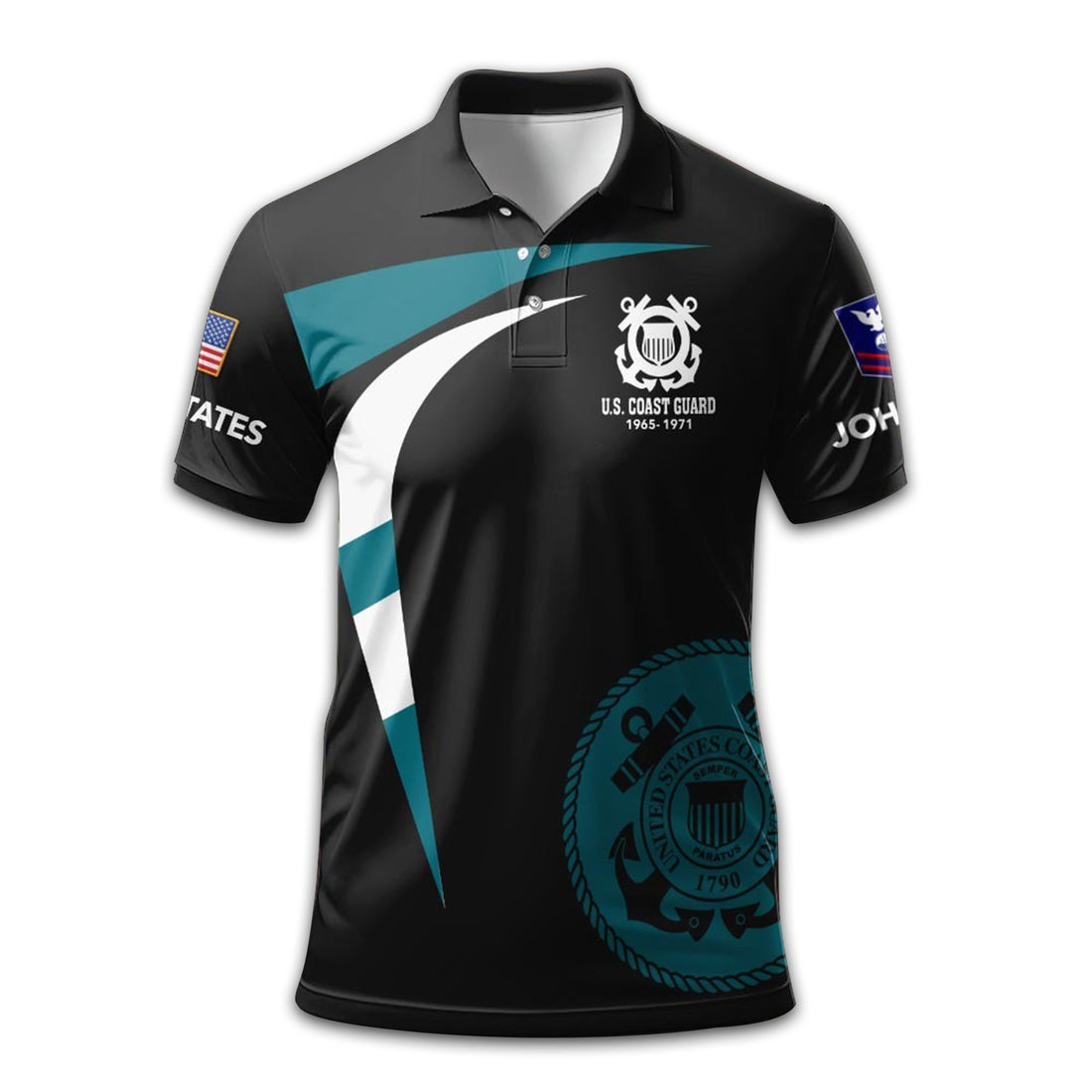 USCG Custom Polo Shirt VPVC211710, Gifts For Coast Guard Veteran, Best Gifts On Father's Day, Armed Forces Day, Independence Day, Veterans Day.