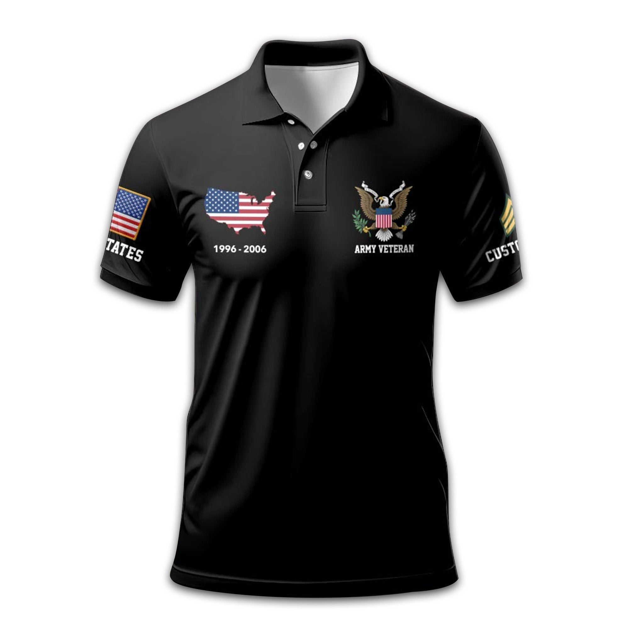 Unique Custom Name, Rank,Year US Army Polo Shirt VPVC211901, Gifts For Army Veteran, Gifts For Dad, For Husband, Best Gifts On Father's Day, Independence Day, Veterans Day.
