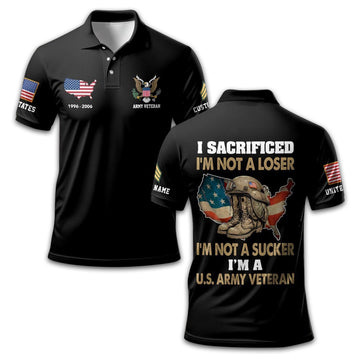 Unique Custom Name, Rank,Year US Army Polo Shirt VPVC211901, Gifts For Army Veteran, Gifts For Dad, For Husband, Best Gifts On Father's Day, Independence Day, Veterans Day.